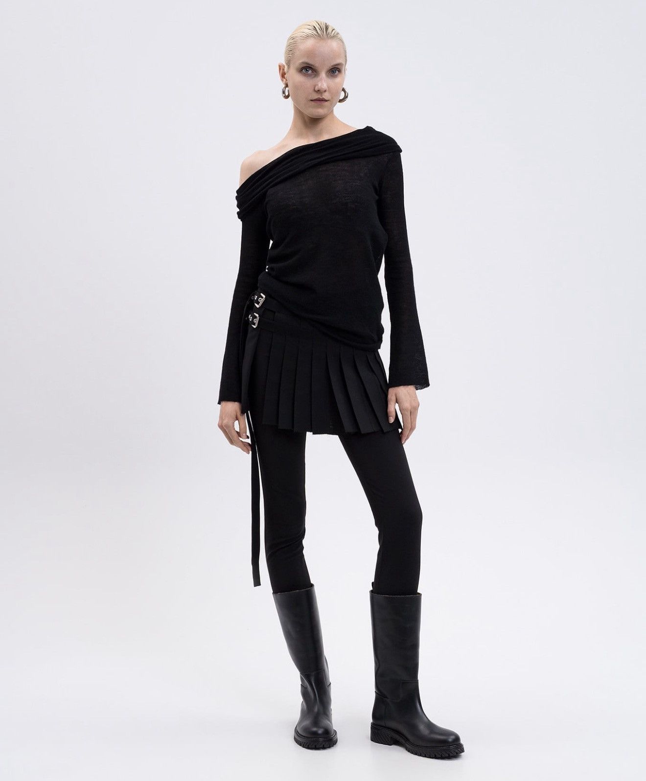 Ann Demeulemeester Ann Demeulemeester Black Tizziana Wool High-Neck Top Size S / US 4 / IT 40 - 5 Thumbnail