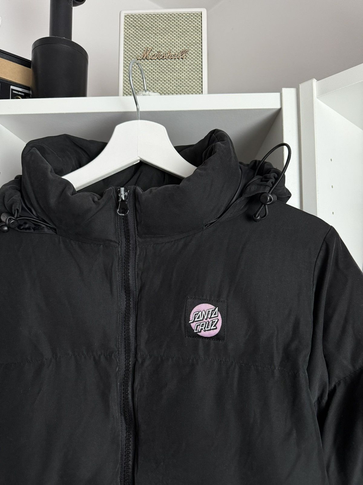 Hook-Ups × Santa Cruz Skateboards × Shorty's Skateboards Santa Cruz black down puffer jacket S skate streetwear blind Size S / US 4 / IT 40 - 3 Thumbnail