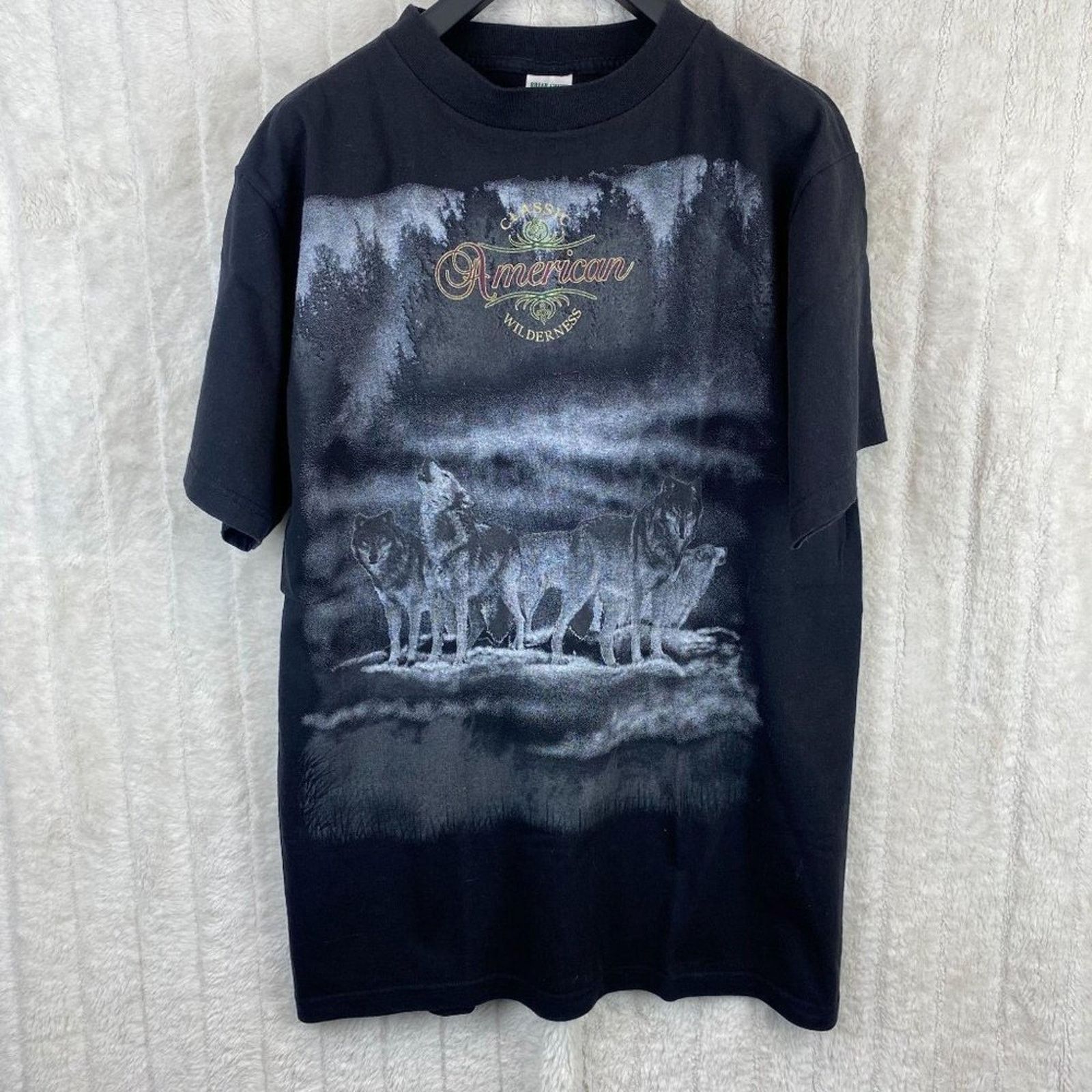 Vintage Vintage American Wilderness Wolf Black Shirt Men's L Size US L / EU 52-54 / 3 - 1 Thumbnail