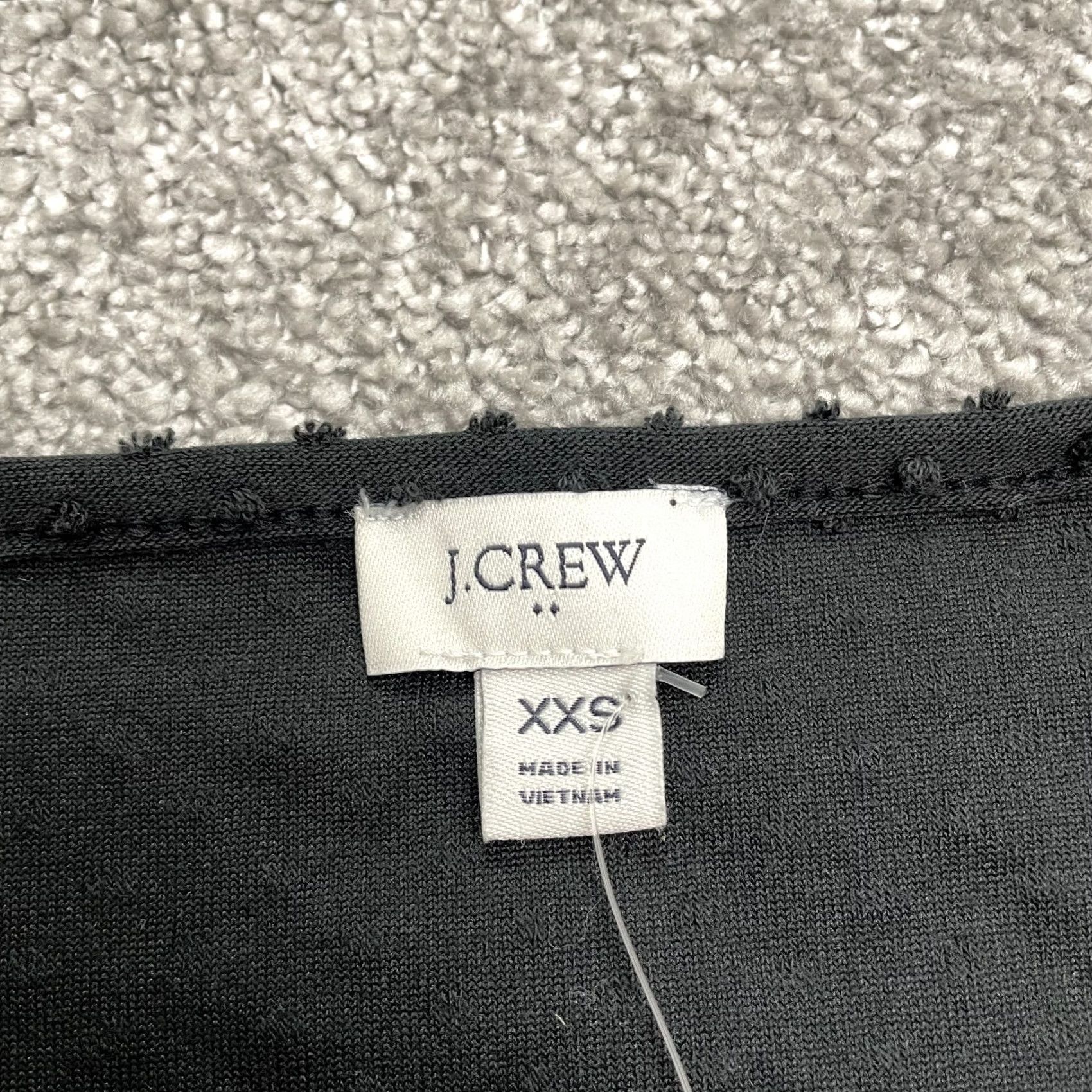 J.Crew J.CREW Blouse Shirt Womens XXS Black Poet Sleeve Pleated Round Neck Tunic Classic Knit Satin? Size XXS / US 00 / IT 34 - 6 Thumbnail