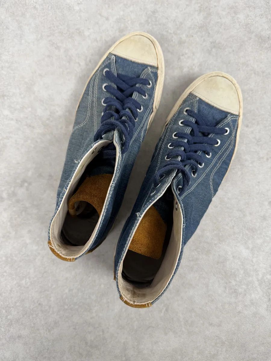 Visvim Visvim Skagway High Blue Japanese Denim Sneakers Size US 11.5 / EU 44-45 - 3 Thumbnail