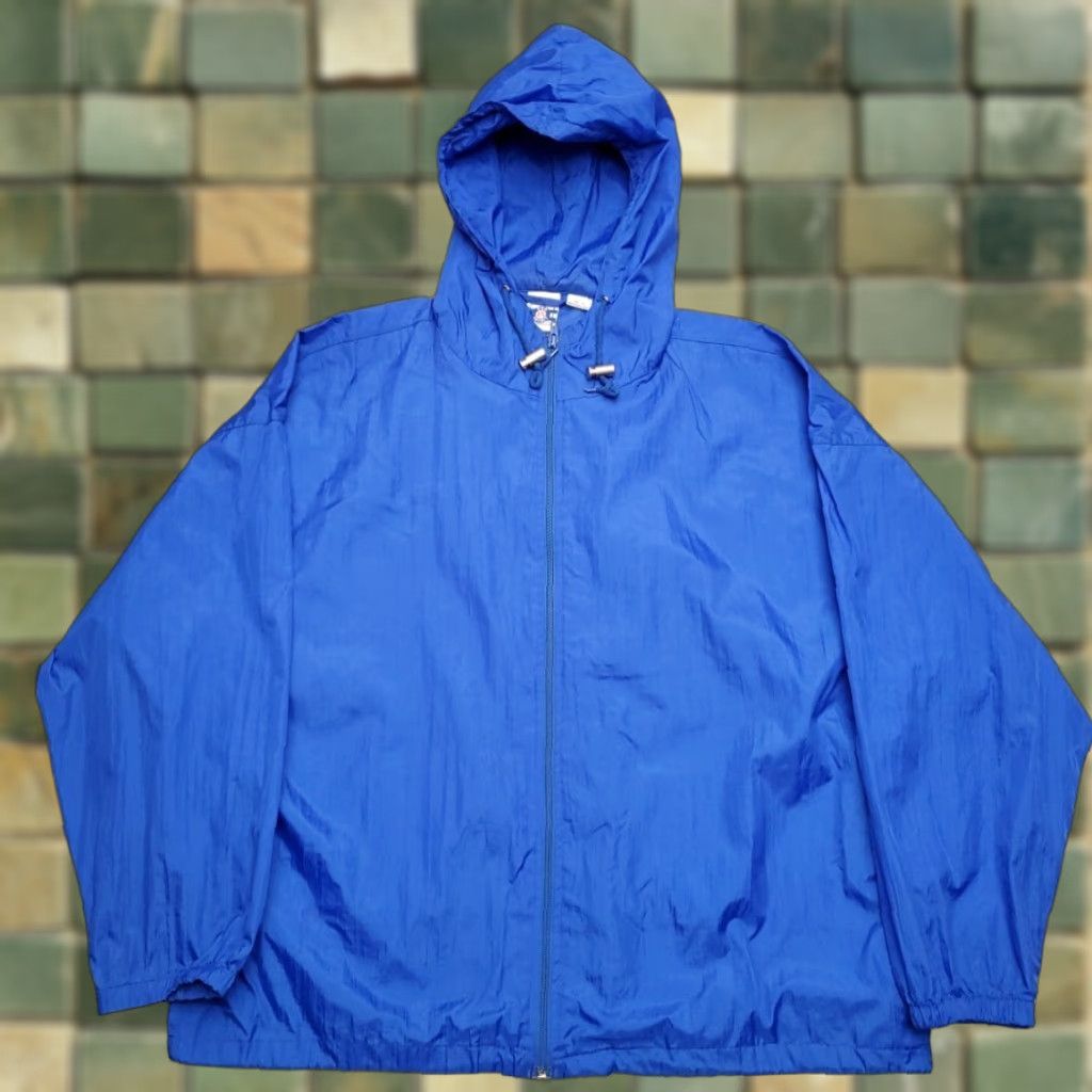 ESPIRIT VTG Pro Spirit Track Jacket Men XL Blue Windbreaker 100% Nylon Full Zip Unlined Vintage 90s Casual Mens Size US XL / EU 56 / 4 - 1 Thumbnail