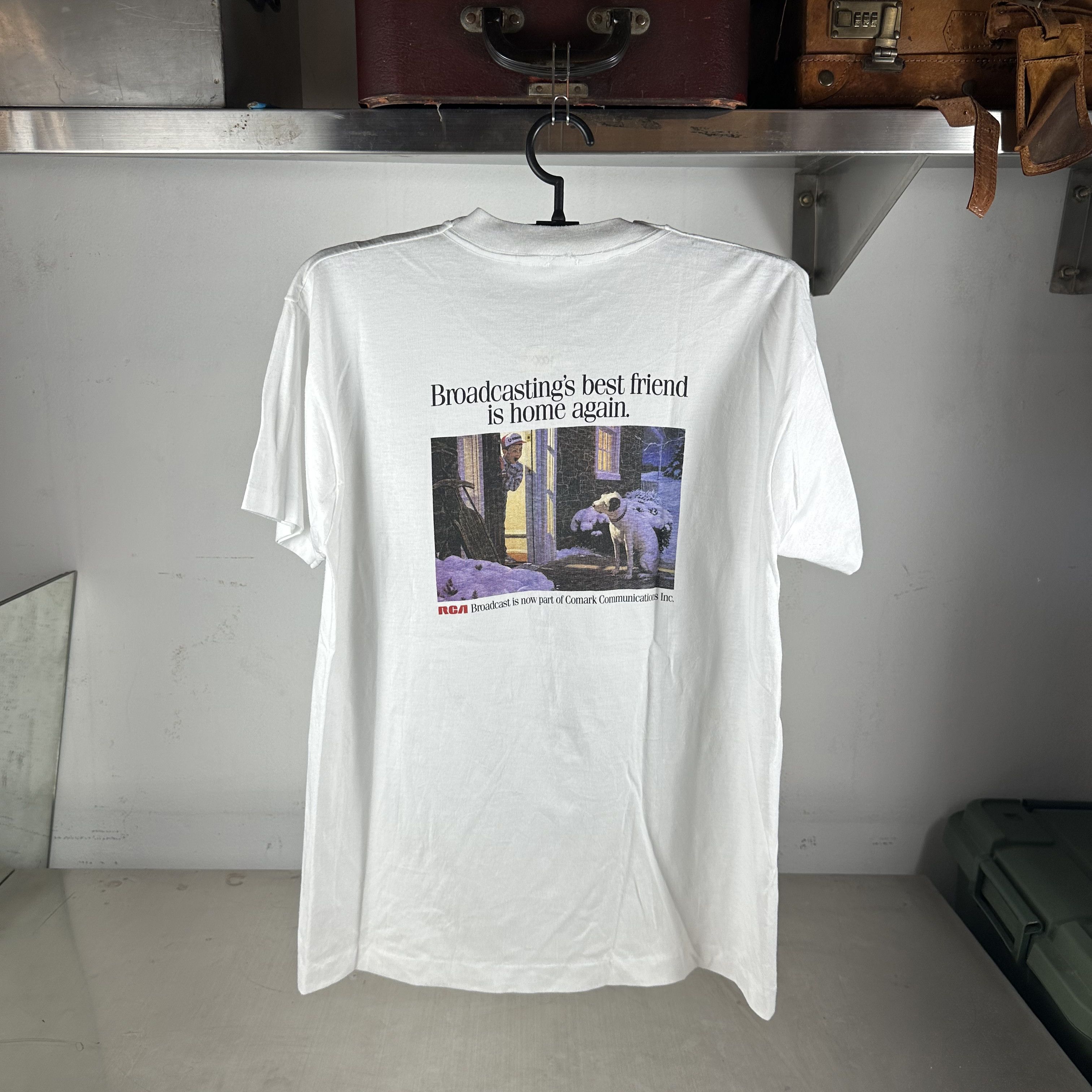 Vintage 90s RCA Radio Broadcasting's Best Friend is Home Again Tee Size US L / EU 52-54 / 3 - 1 Thumbnail