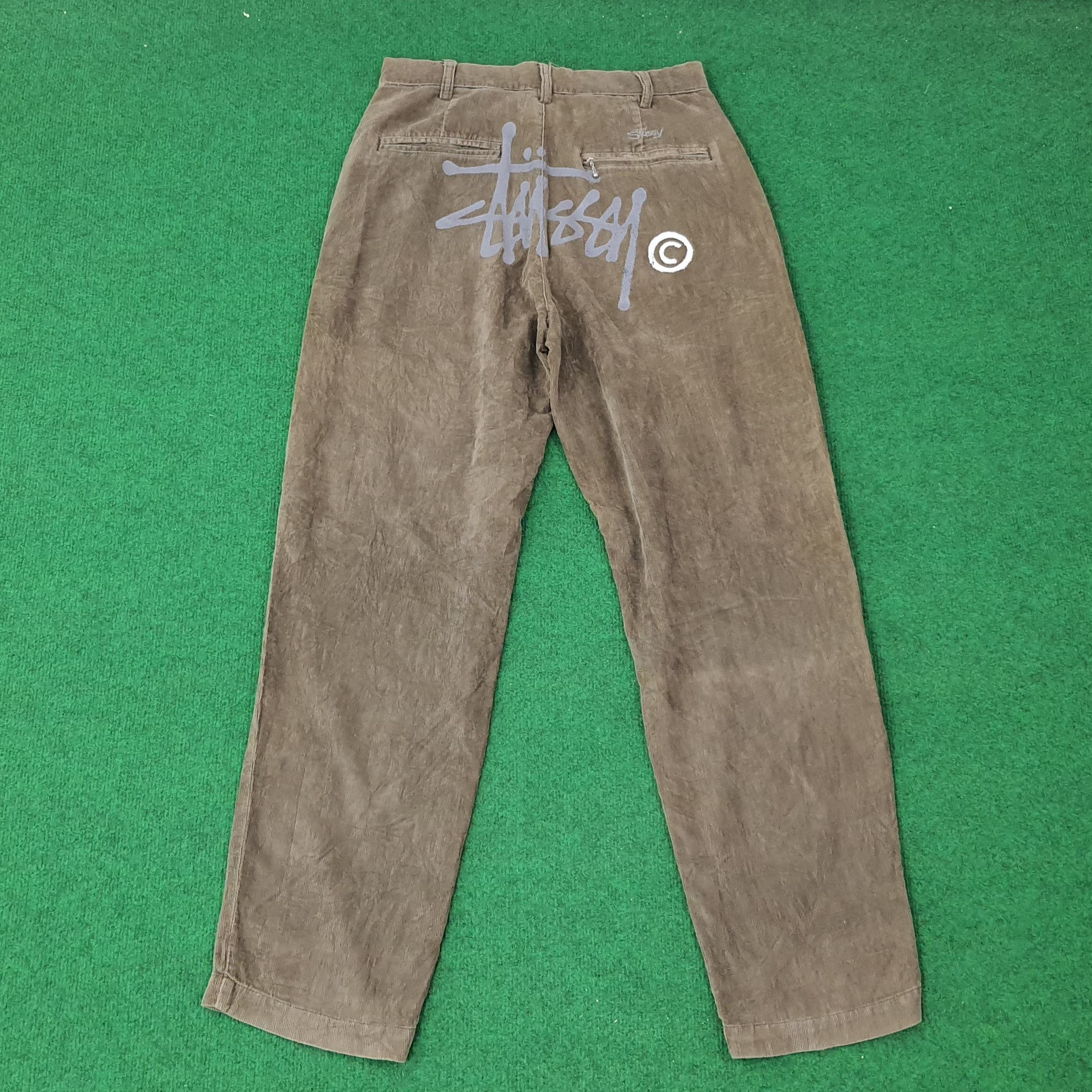 Stussy Vintage Stussy Corduroy Streetwear Custom Logo Pants C228N25 Size US 29 - 1 Thumbnail