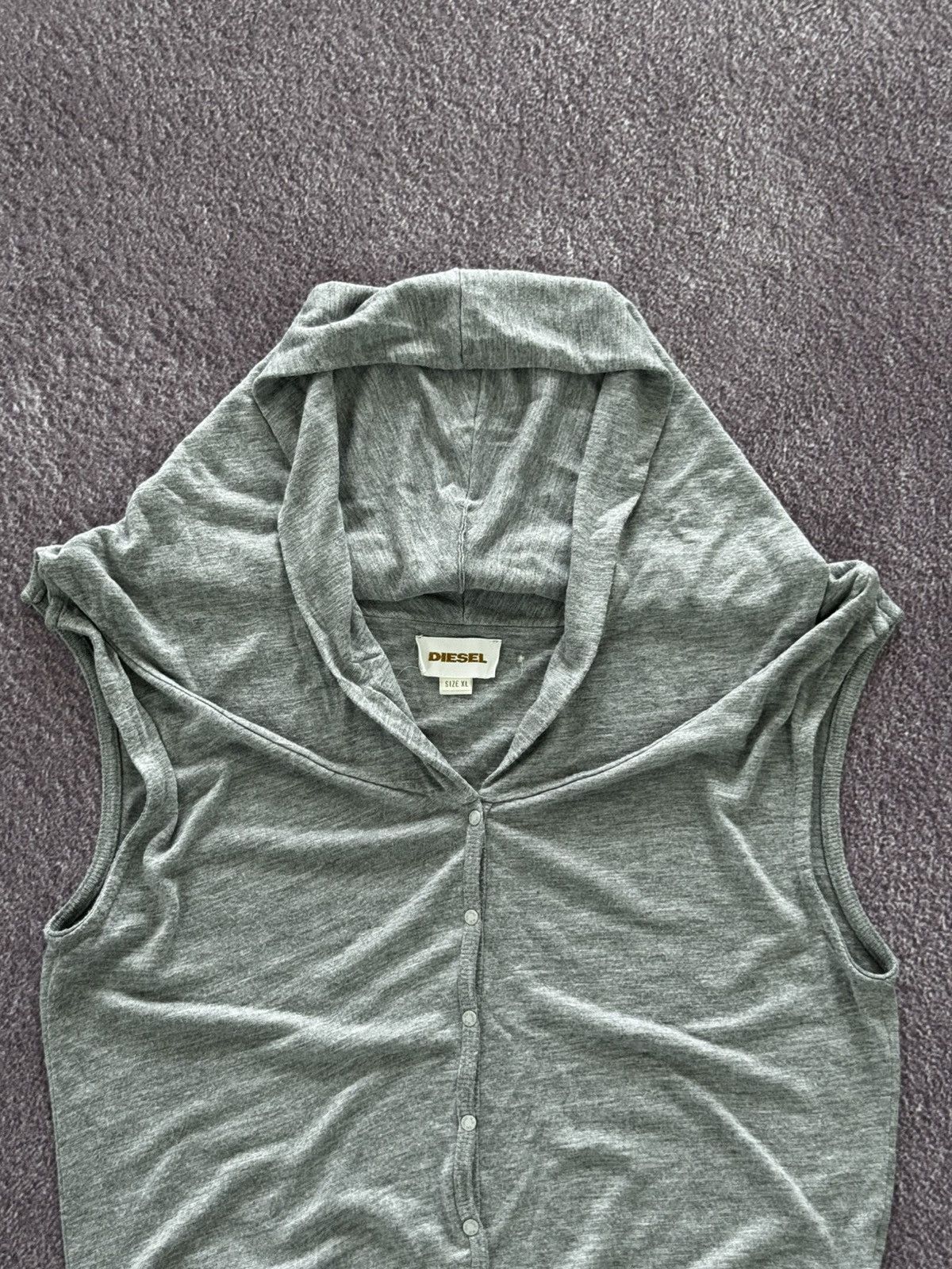 Diesel 00’s Diesel Avant Garde Sleeveless Hooded Tank Top Size XL / US 12-14 / IT 48-50 - 2 Thumbnail