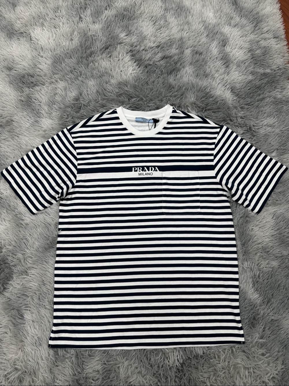 Prada Prada Logo Stripe T-Shirt Size S Size S / US 4 / IT 40 - 1 Thumbnail