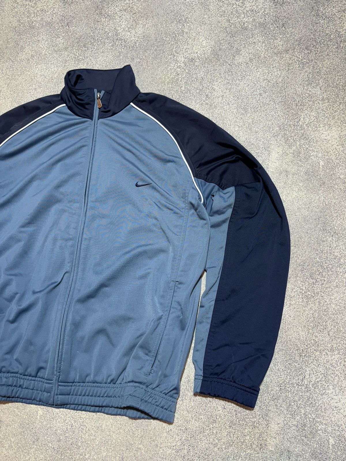 Nike × Vintage VINTAGE NIKE DRILL Y2K Full Zip Polyester Track Jacket Size US L / EU 52-54 / 3 - 2 Thumbnail