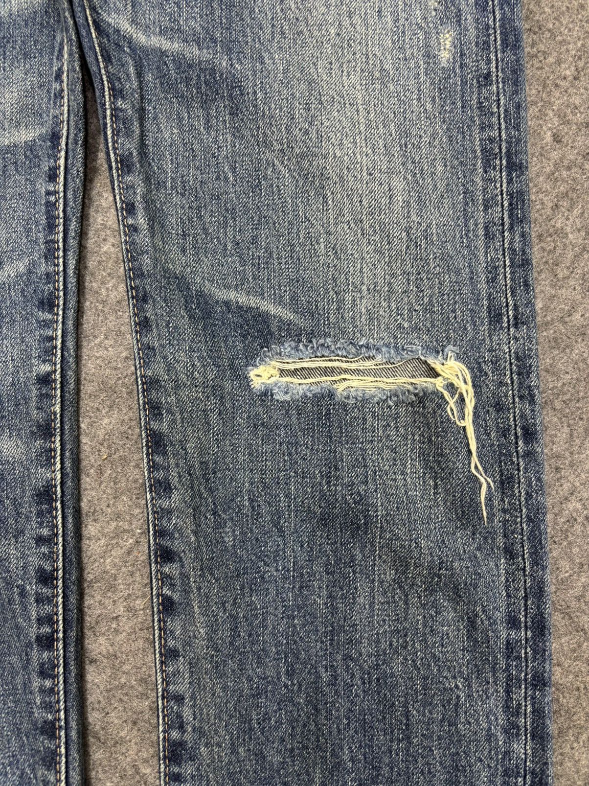 Japanese Brand 💥Insane💥GOA Japan Rare Sick Distressed Selvedge Denim F671 Size US 29 - 6 Thumbnail