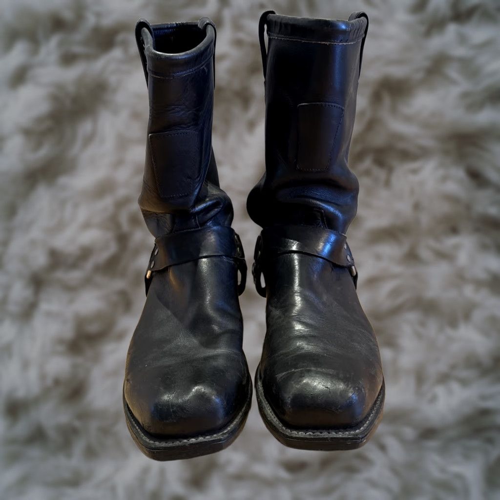 Chippewa Chippewa Harness Motorcycle Biker Boots 12" Black 27868 Men 13 D Leather Vibram Outsole Square Toe Pull On - Biker, Motorcycle, Classic, Moto Shoes Size US 13 / EU 46 - 1 Thumbnail