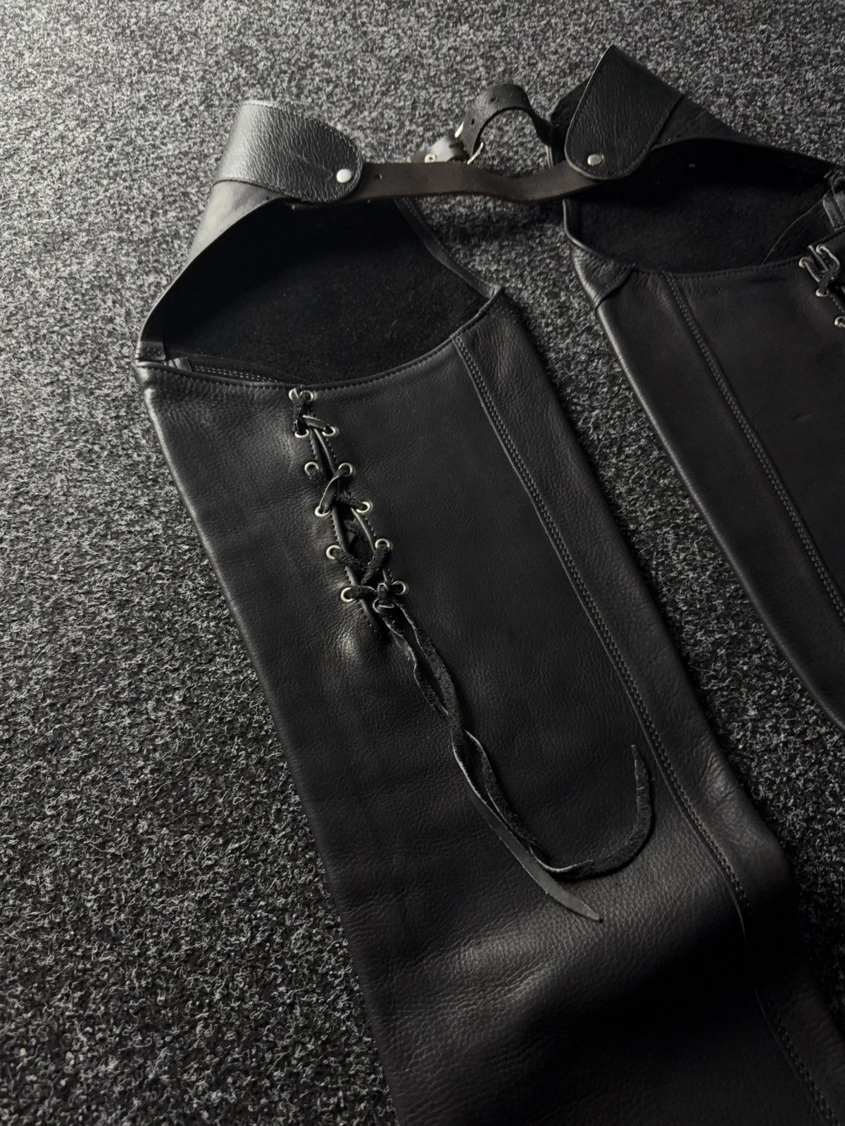 Japanese Brand Gothic BDSM Leather Leggings & Chain Harness Costume Size ONE SIZE - 10 Thumbnail