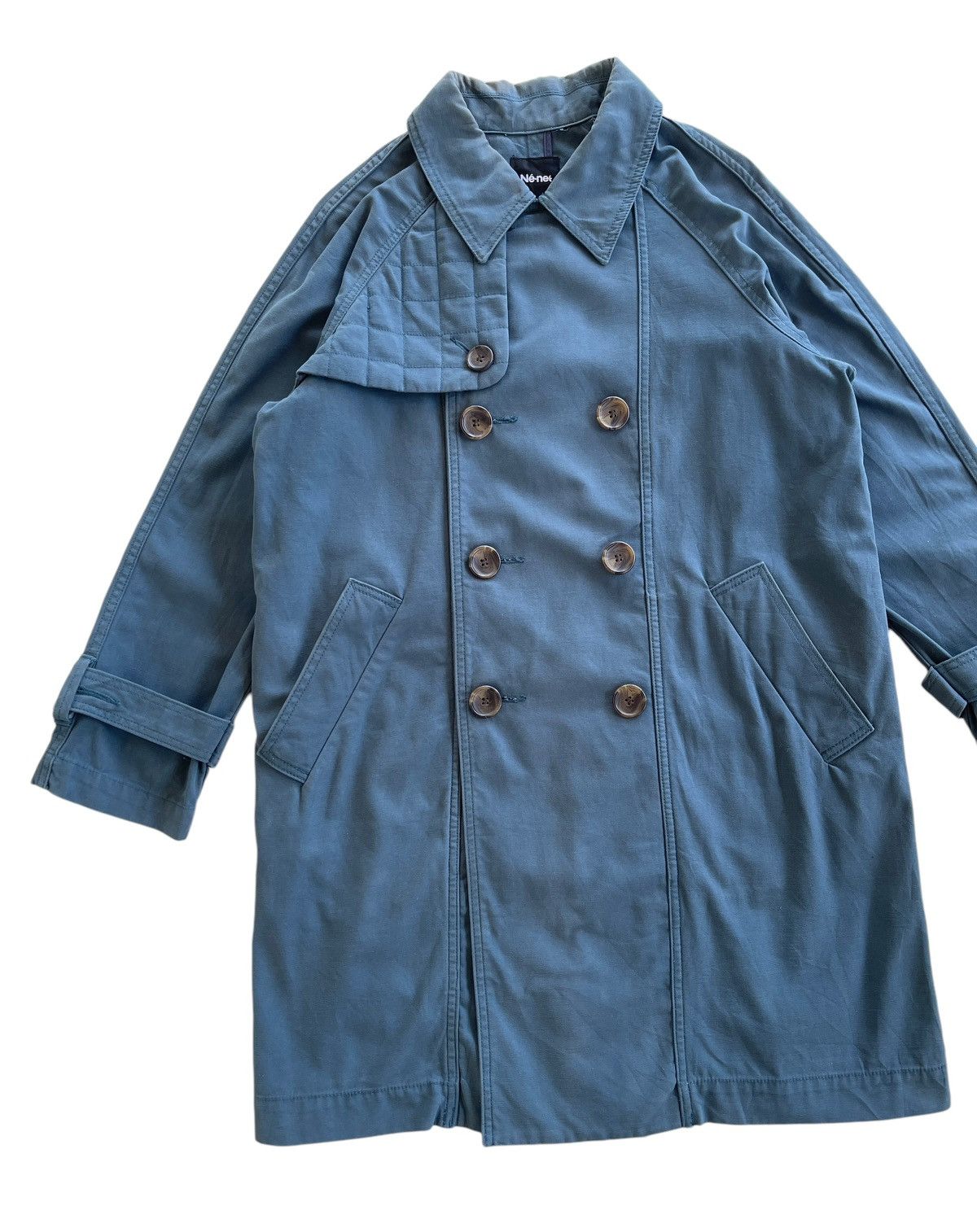 Issey Miyake Issey Miyake Ne-net Double Breast Trench Coat Size US M / EU 48-50 / 2 - 3 Thumbnail