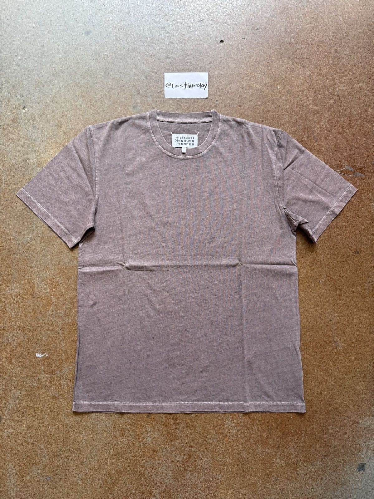 Maison Margiela Maison Margiela Line 10 Basic Tee Enzyme Wash Brown Medium Size US M / EU 48-50 / 2 - 3 Thumbnail
