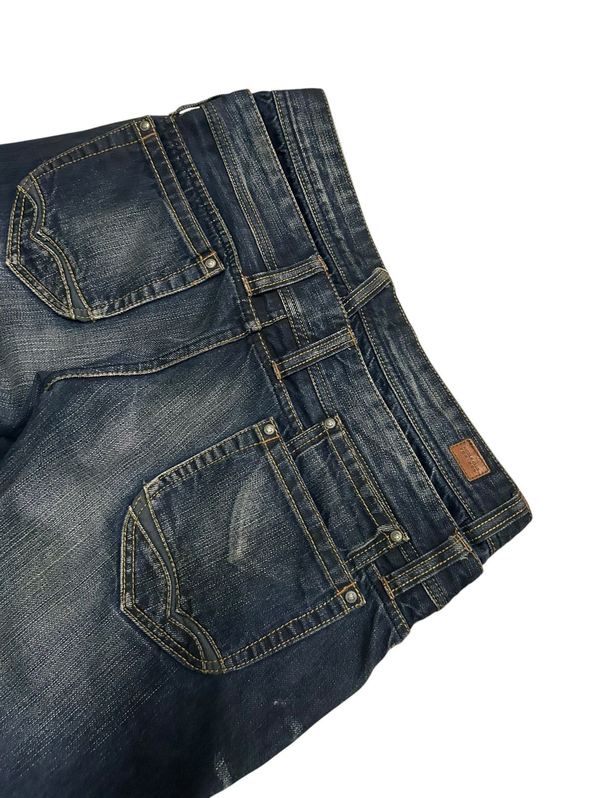If Six Was Nine × Le Grande Bleu (L.G.B.) × Nicole Club Nicole Club For Men Rare Double Waist Punk Style Denim Jeans Size US 32 / EU 48 - 3 Thumbnail