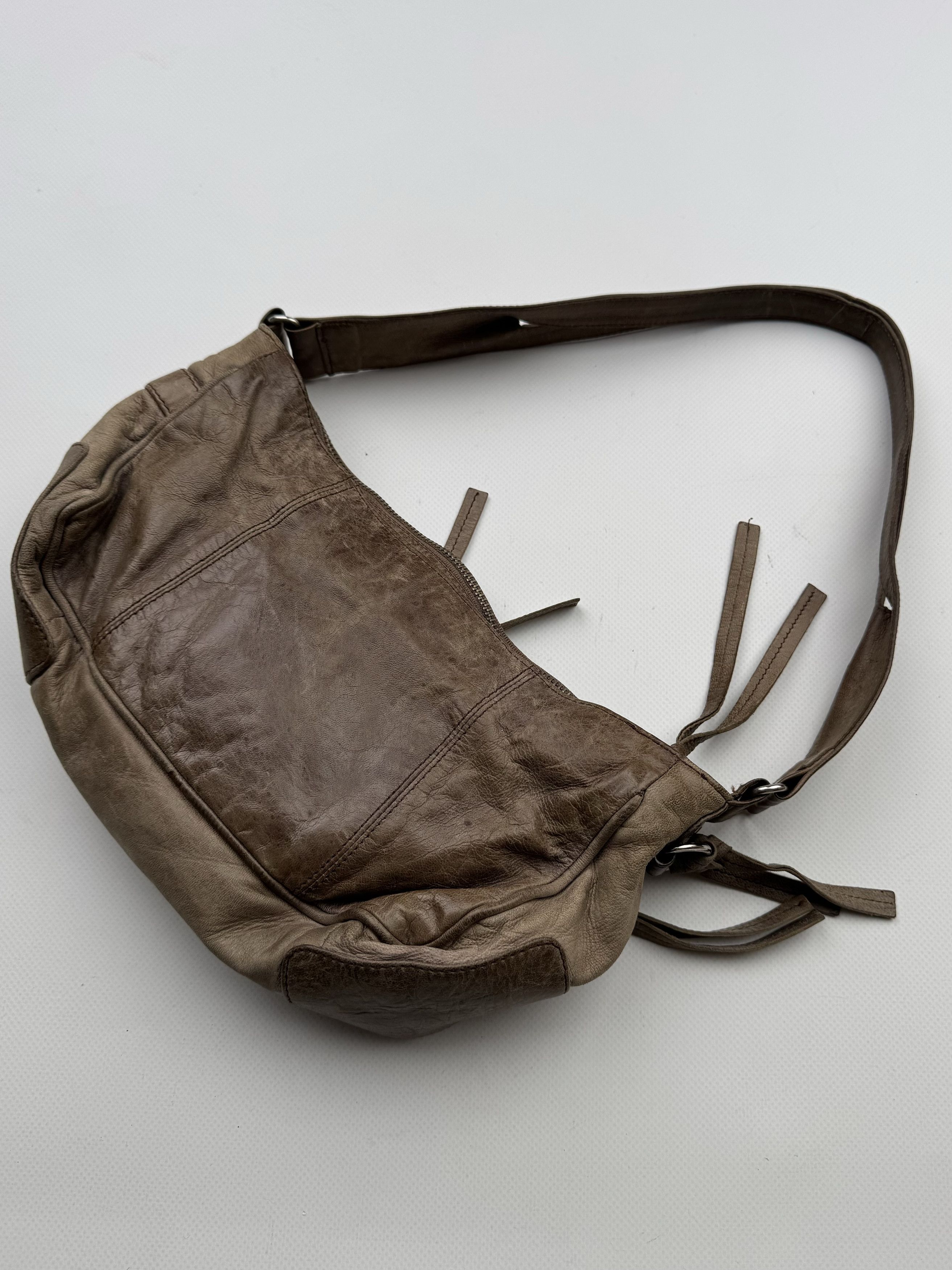 Vintage 90's Leather Multi-Pocket Bag C444(V4)E2 Size ONE SIZE - 4 Thumbnail