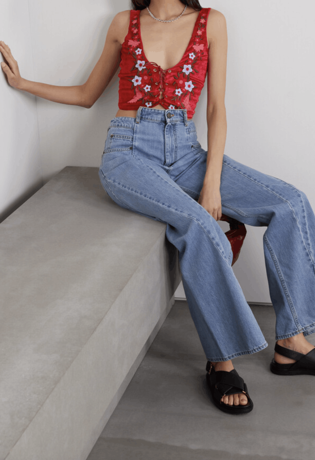 ERL ERL floral-embroidered crop top Size M / US 6-8 / IT 42-44 - 9 Thumbnail
