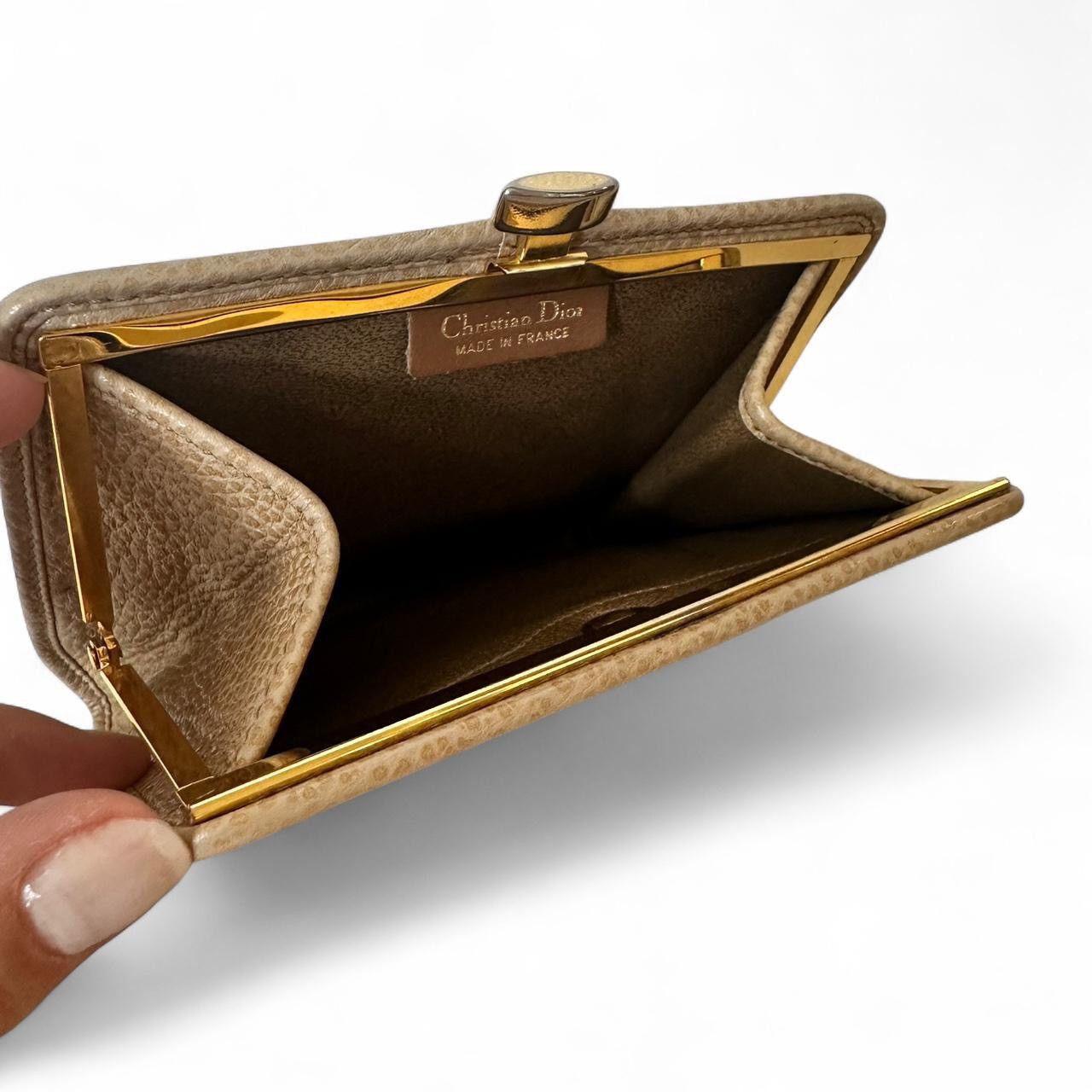 Dior Vintage Christian Dior Tan Leather Wallet Coin Purse Size ONE SIZE - 5 Thumbnail