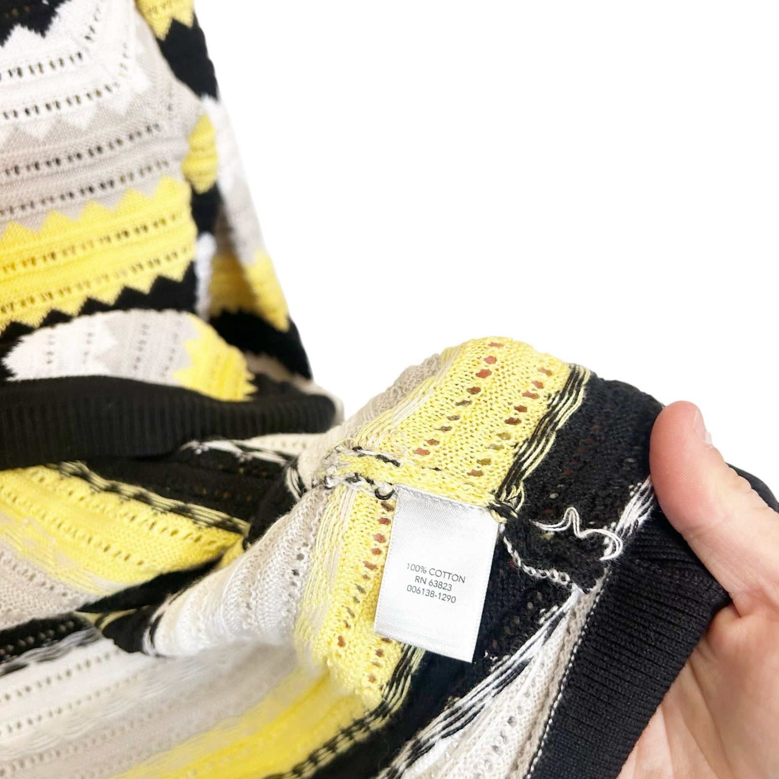 Other CJ Banks Black Yellow White Striped Knit Cardigan Sz 1X Size XL / US 12-14 / IT 48-50 - 3 Thumbnail