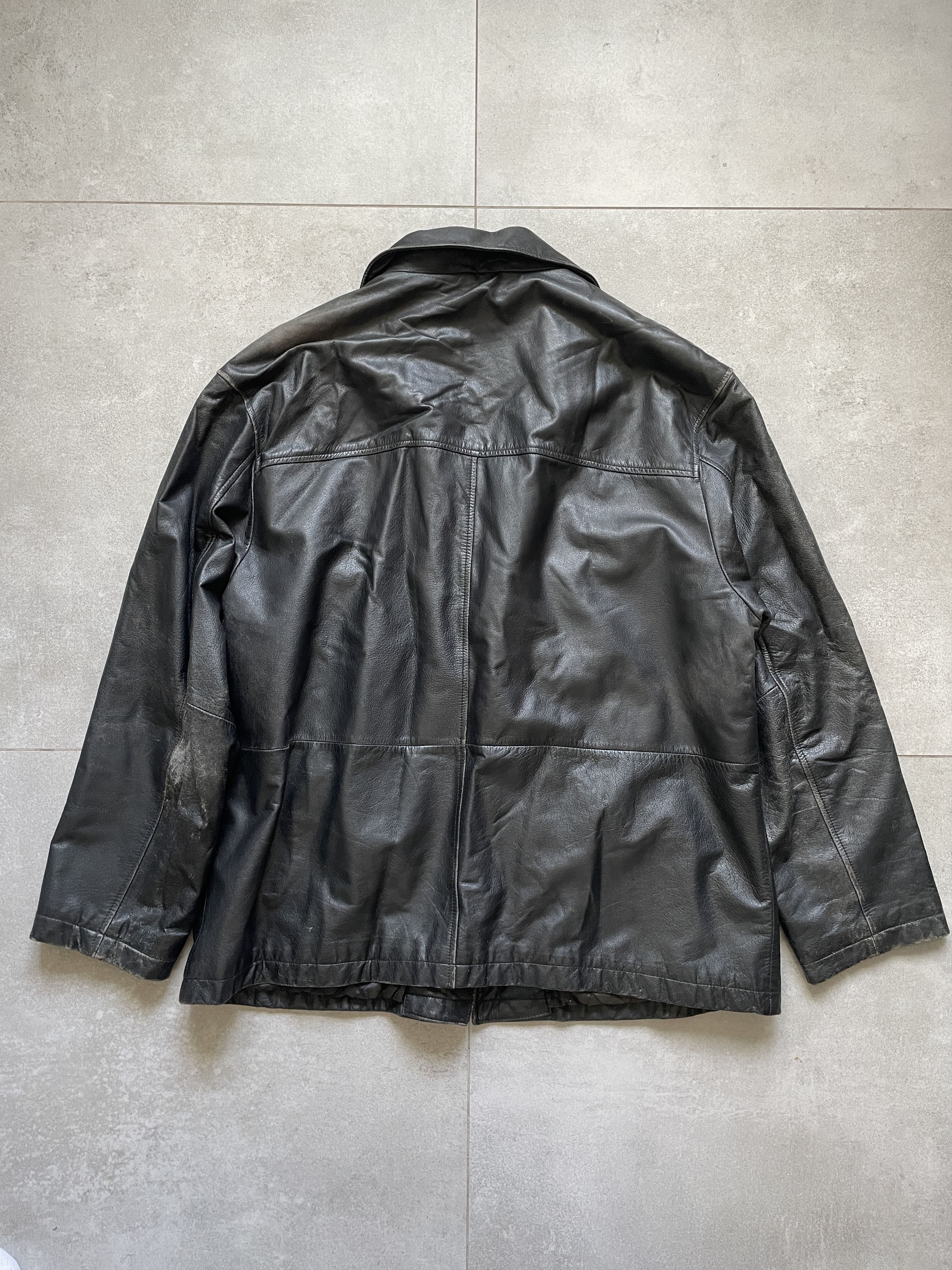 Vintage VINTAGE 90S BLACK LEATHER COAT JACKET Size US XL / EU 56 / 4 - 2 Thumbnail