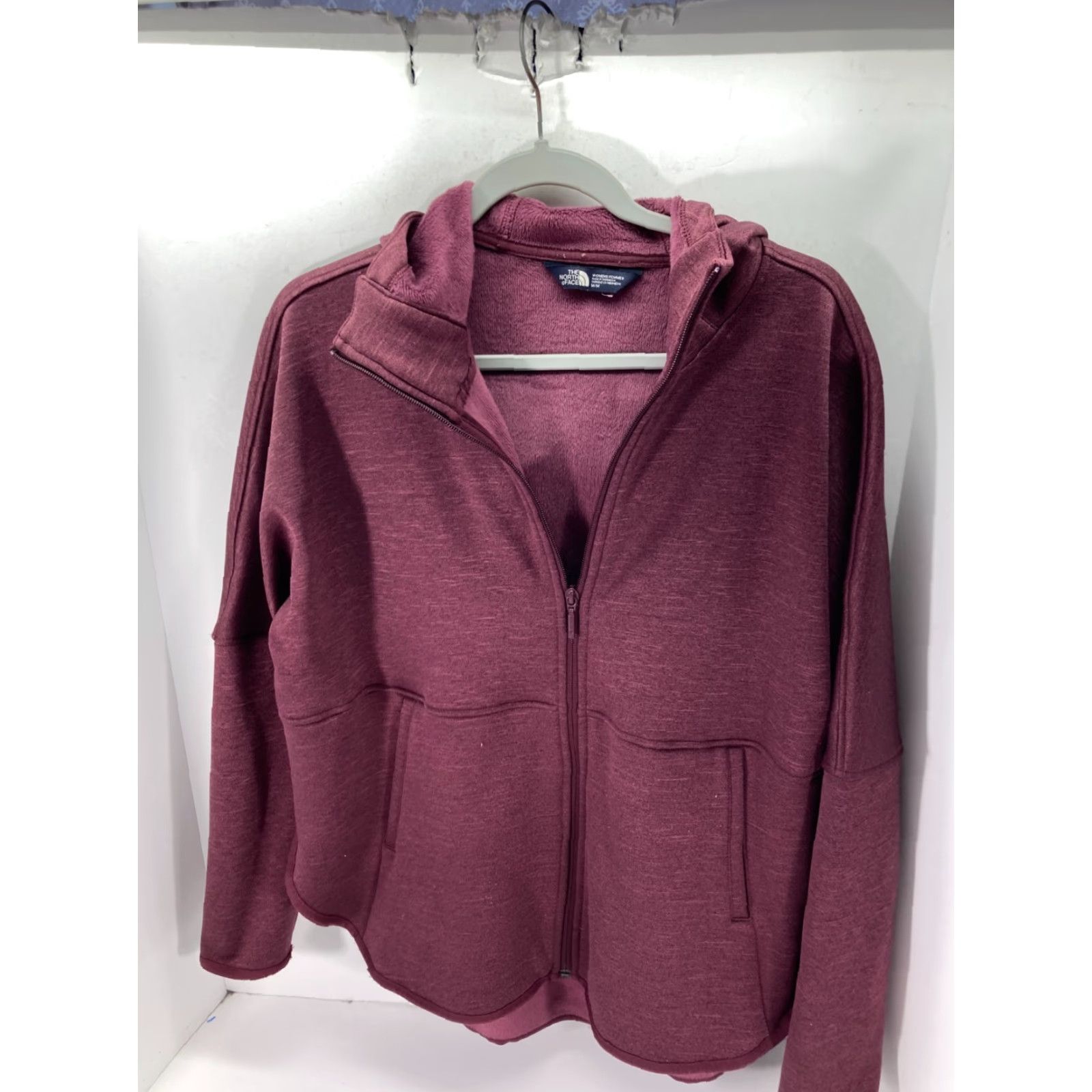 The North Face The North Face Hooded Sweatshirt Jacket Womens M Maroon Full Zip Cozy Slacker Size M / US 6-8 / IT 42-44 - 2 Thumbnail