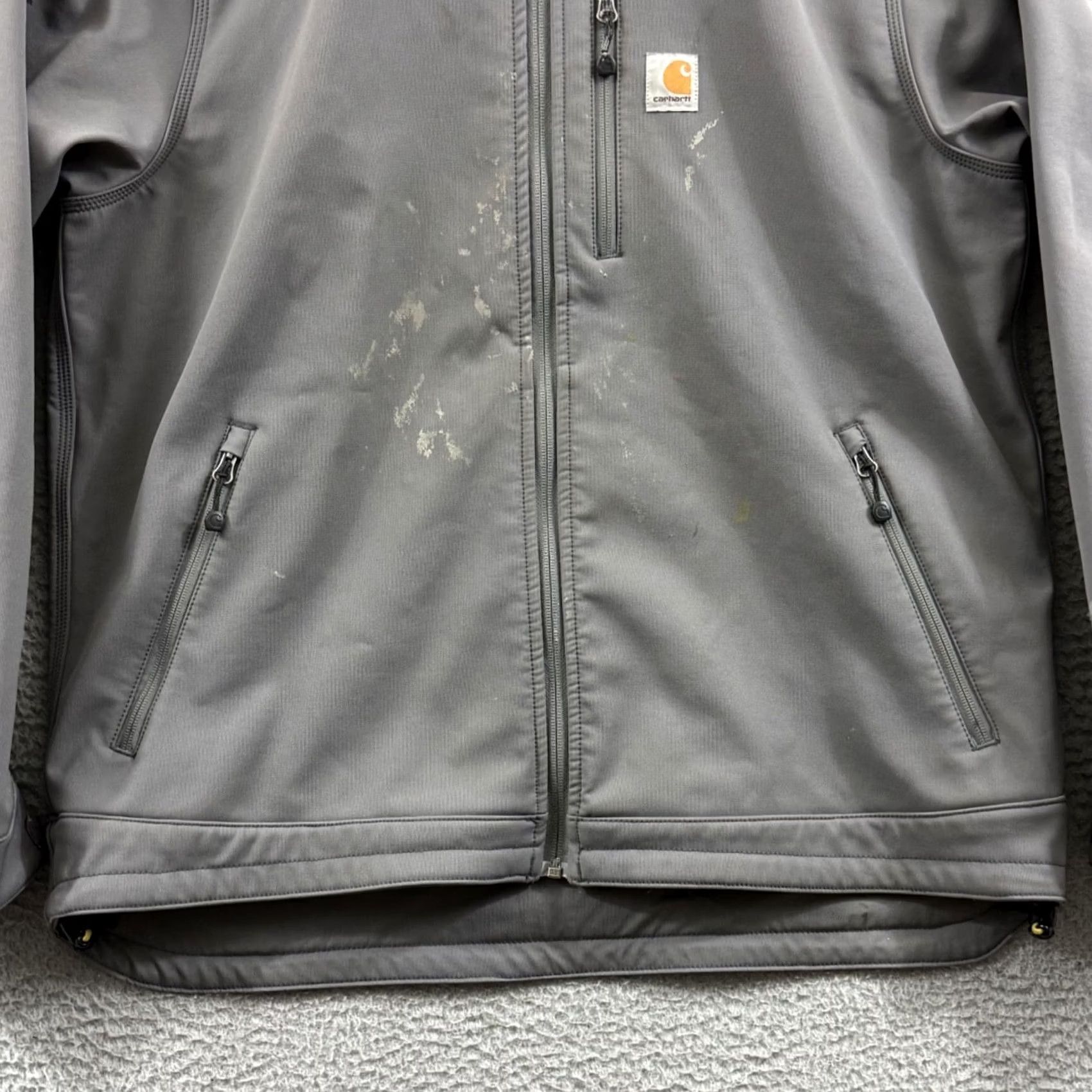 Carhartt Carhartt J97 Crowley Jacket Men XL Gray Softshell Hooded Lined Rain Defender Size US XL / EU 56 / 4 - 2 Thumbnail