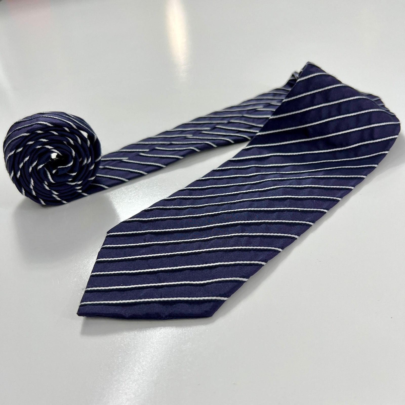 Givenchy Givenchy Paris Made In Italy Men's Tie Blue Silk Necktie Size ONE SIZE - 1 Thumbnail