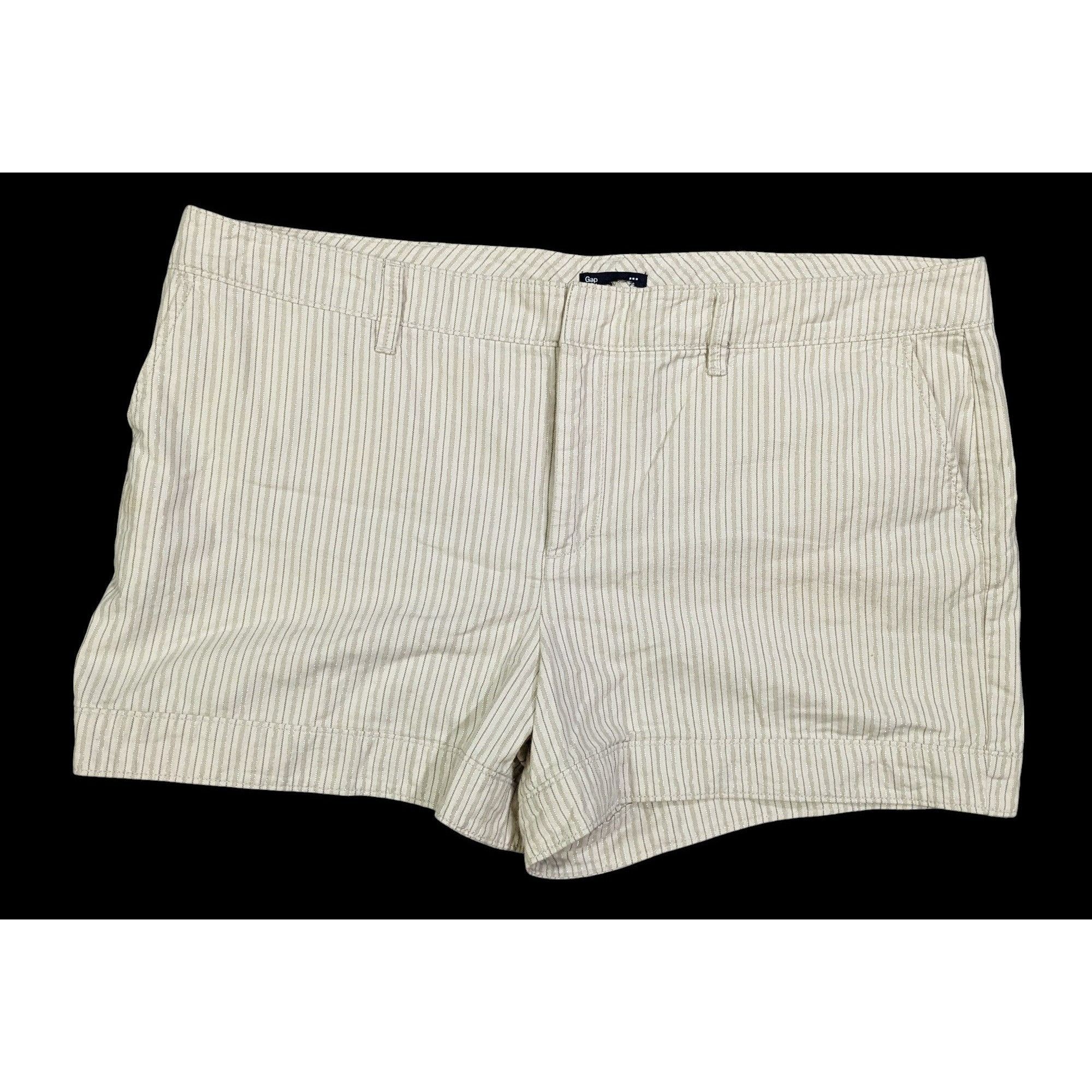 Gap Preppy Summer Cream Pinstripe Shorts by Gap Size 42" / US 20 - 1 Thumbnail