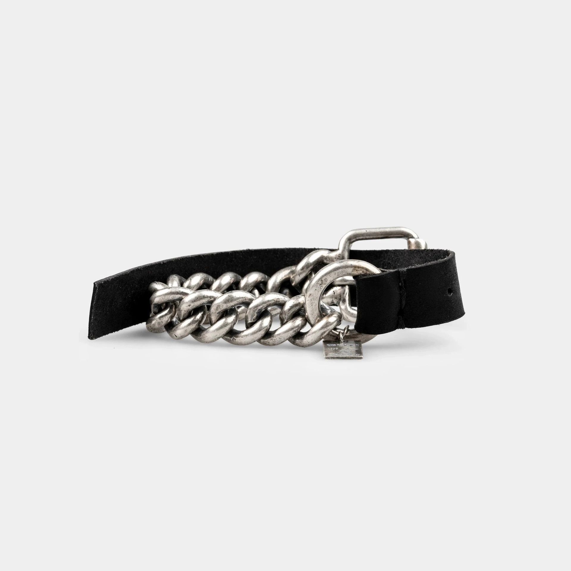 Goti GOTI Heavy Worn Horsehide Chain Mixed Bracelet One Size Size ONE SIZE - 5 Thumbnail