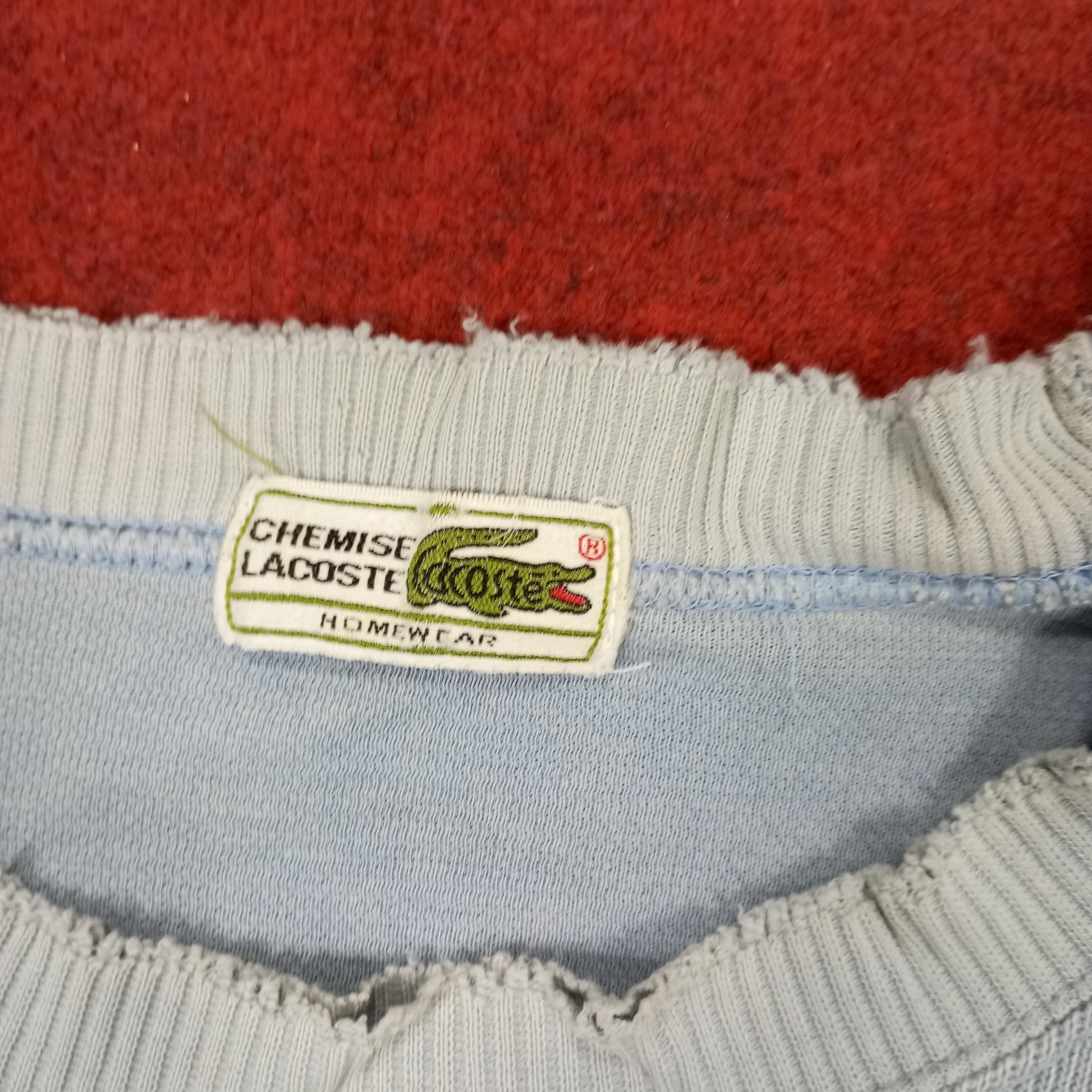 Lacoste × Vintage Lacoste Small Spellout Vintage Distressed Sweatshirt Size US S / EU 44-46 / 1 - 7 Thumbnail