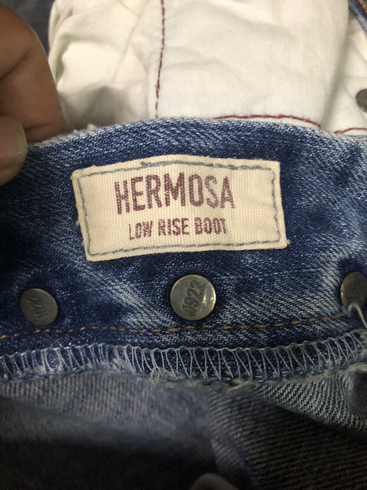 Hysteric Glamour Hollister Hermosa Low Rise Boot Distressed Denim pants Size US 33 - 5 Thumbnail