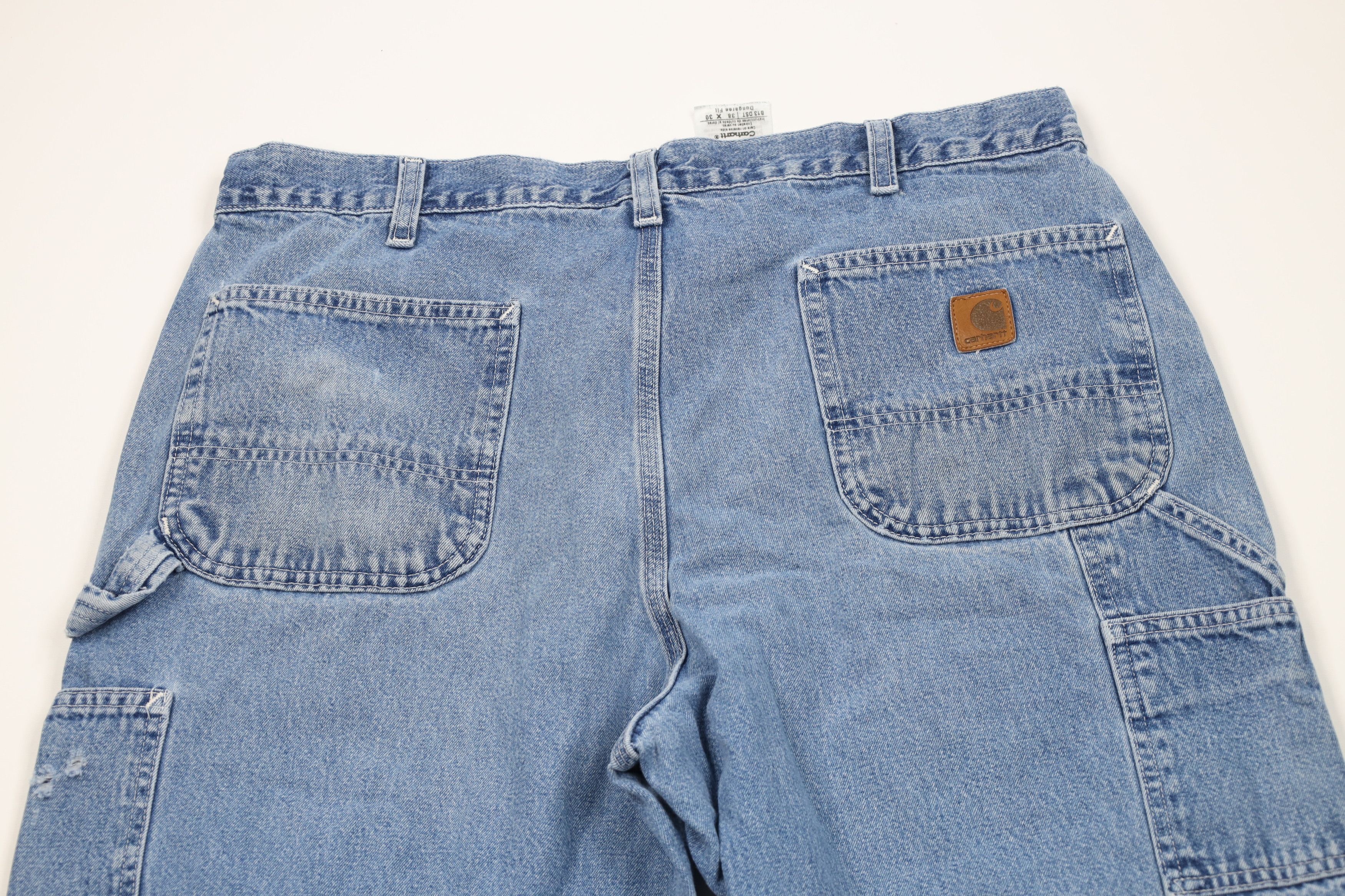 Carhartt Vintage Y2K Carhartt Wide Leg Dungaree Denim Jeans Blue Size US 38 / EU 54 - 12 Thumbnail