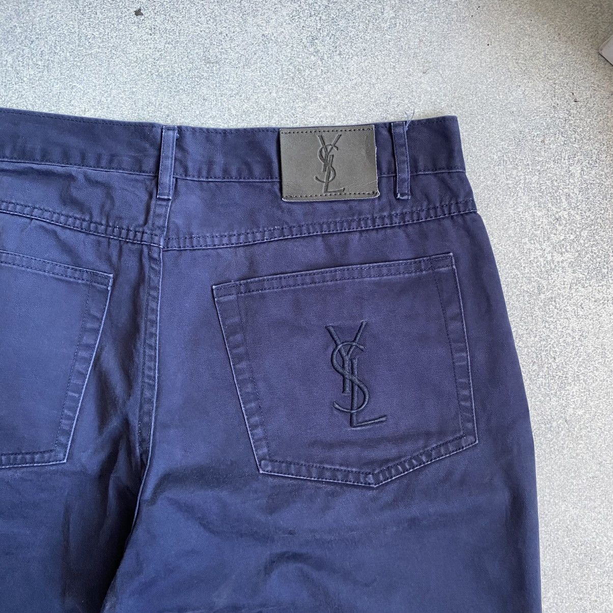 Yves Saint Laurent Vintage Yves Saint Laurent jeans YSL Embroidered big logo Size US 34 / EU 50 - 5 Thumbnail