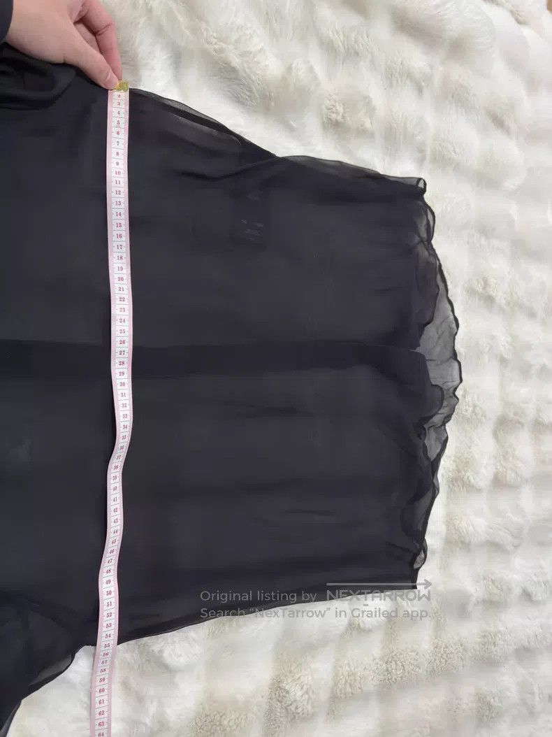 Saint Laurent Paris Saint Laurent Paris Black Silk See-through Shirt Size M / US 6-8 / IT 42-44 - 7 Thumbnail