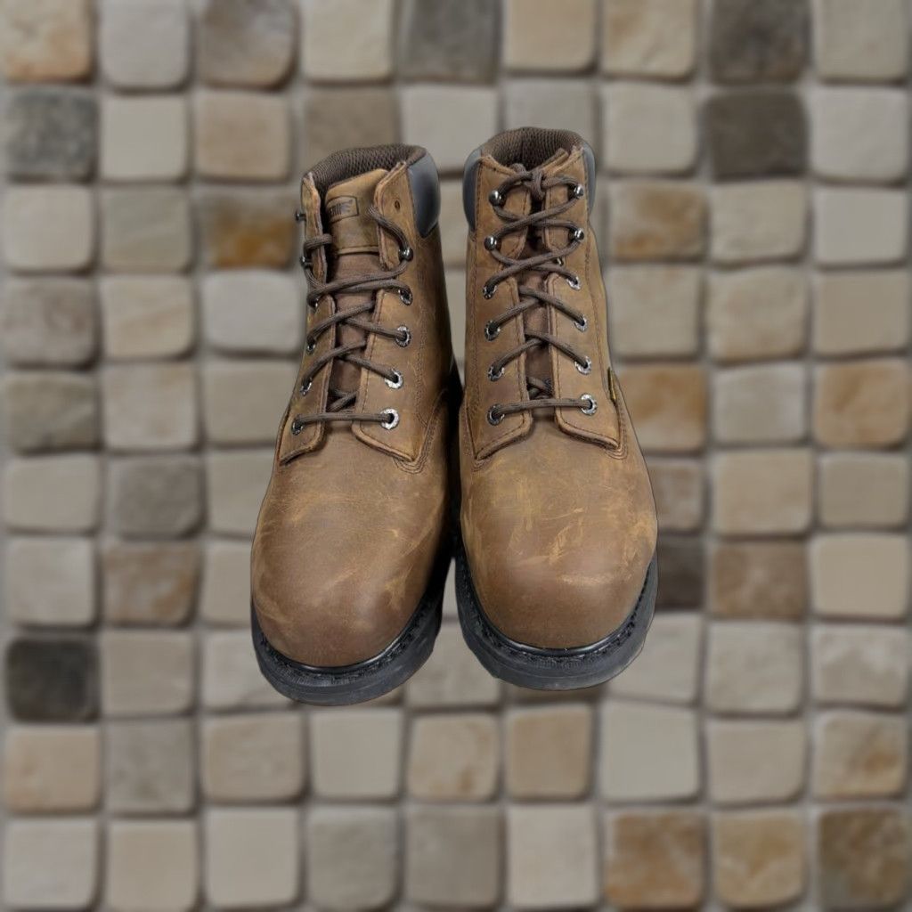 Vintage Wolverine Mens Work Boot Extra Wide 11 Brown Leather McKay Steel Toe Ankle Shoe Size US 11 / EU 44 - 1 Thumbnail