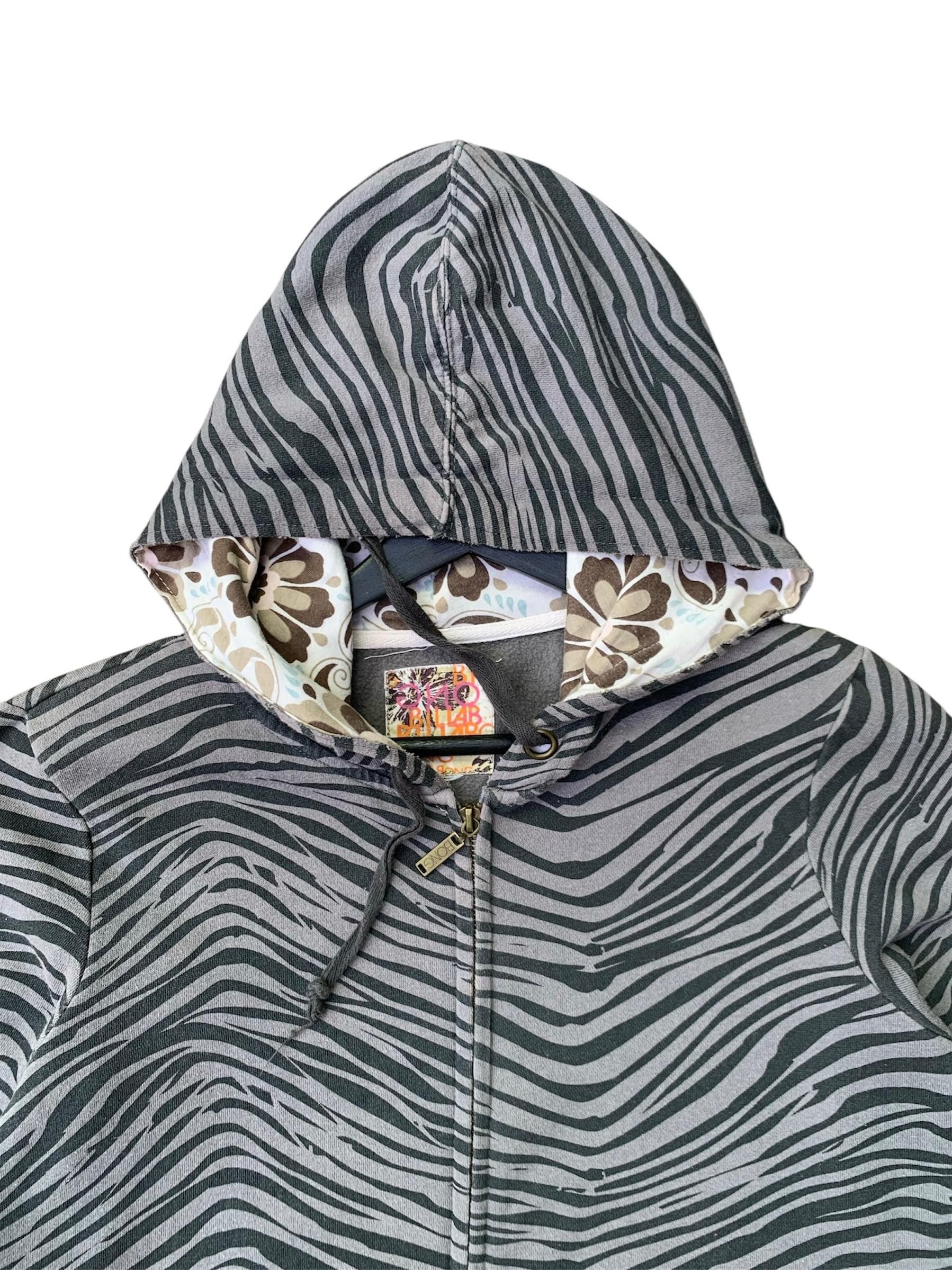 Billabong Very Rare Vtg Billabong Zebra Hoodie Jacket Size US M / EU 48-50 / 2 - 4 Thumbnail