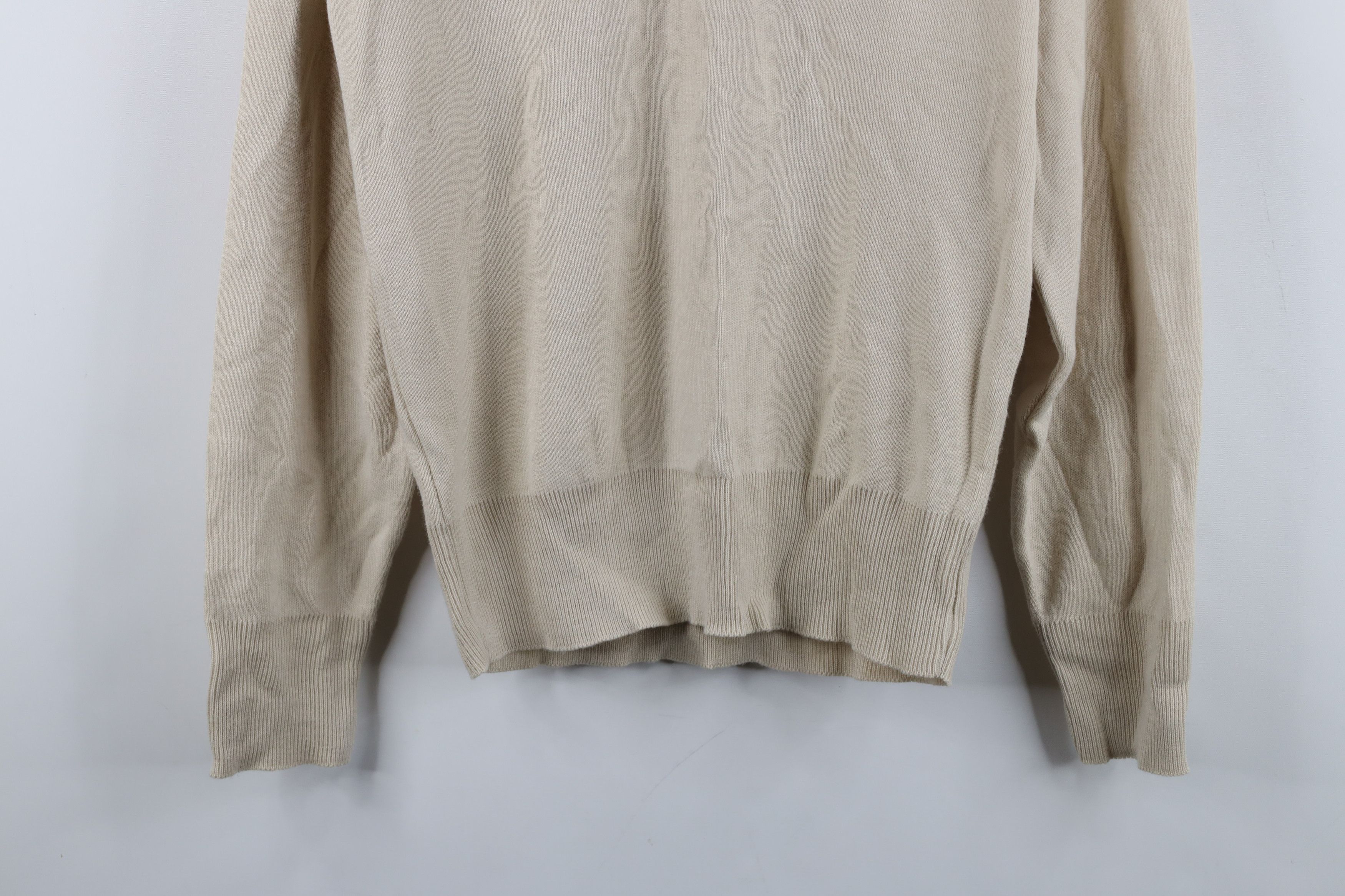 Vintage Deadstock Vintage 70s Streetwear V-Neck Sweater Beige USA Size US M / EU 48-50 / 2 - 3 Thumbnail