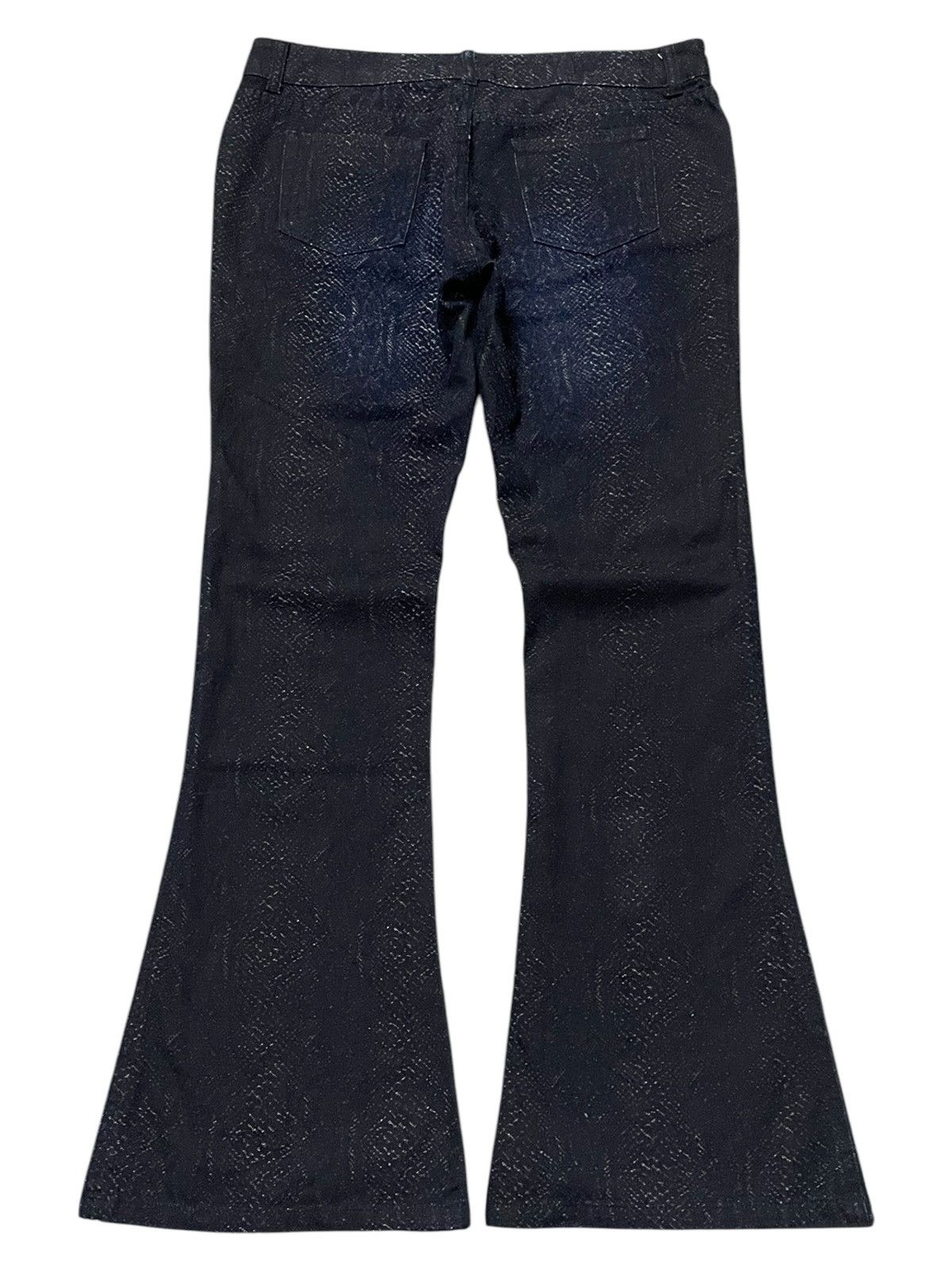 5351 POUR LES HOMMES × semanticdesign CPA Japan 🐍 Jacquard Phantom Snake Pattern Scale Flare Jeans Size US 31 - 2 Thumbnail