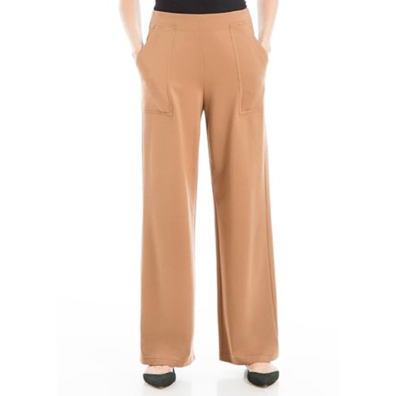 Other New Max Studio Twill Easy Wide Leg Tan Trousers Size XL Size 38" / US 16 / IT 52 - 1 Thumbnail