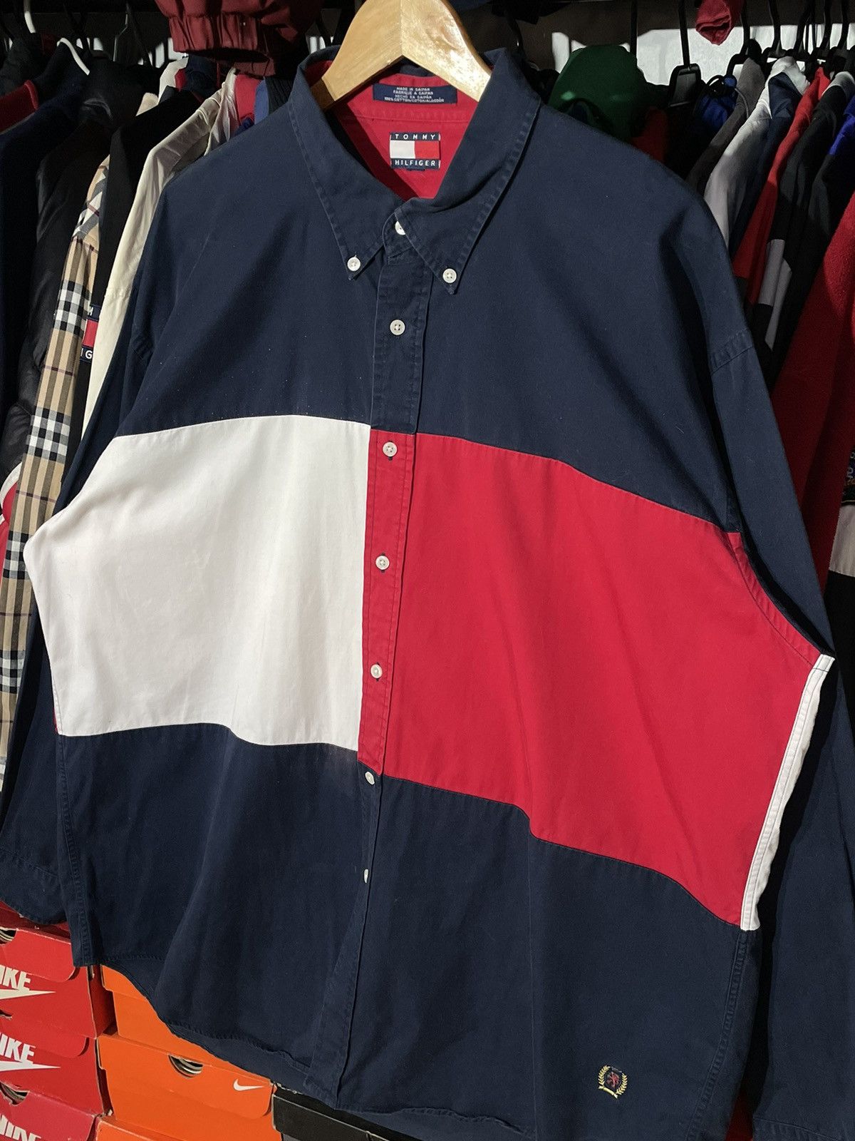 Tommy Hilfiger × Vintage Polo T-shirt Tommy Hilfiger Big Flag 90’s Vintage Size US XL / EU 56 / 4 - 8 Thumbnail