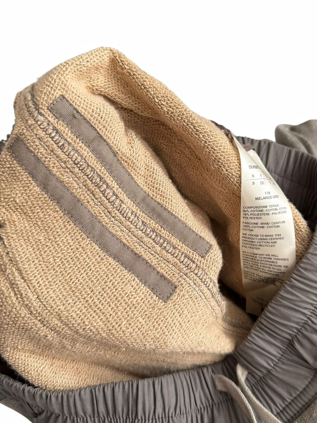 Rick Owens 2025 Melange Grey Terry Pusher Pants Size US 32 / EU 48 - 8 Thumbnail