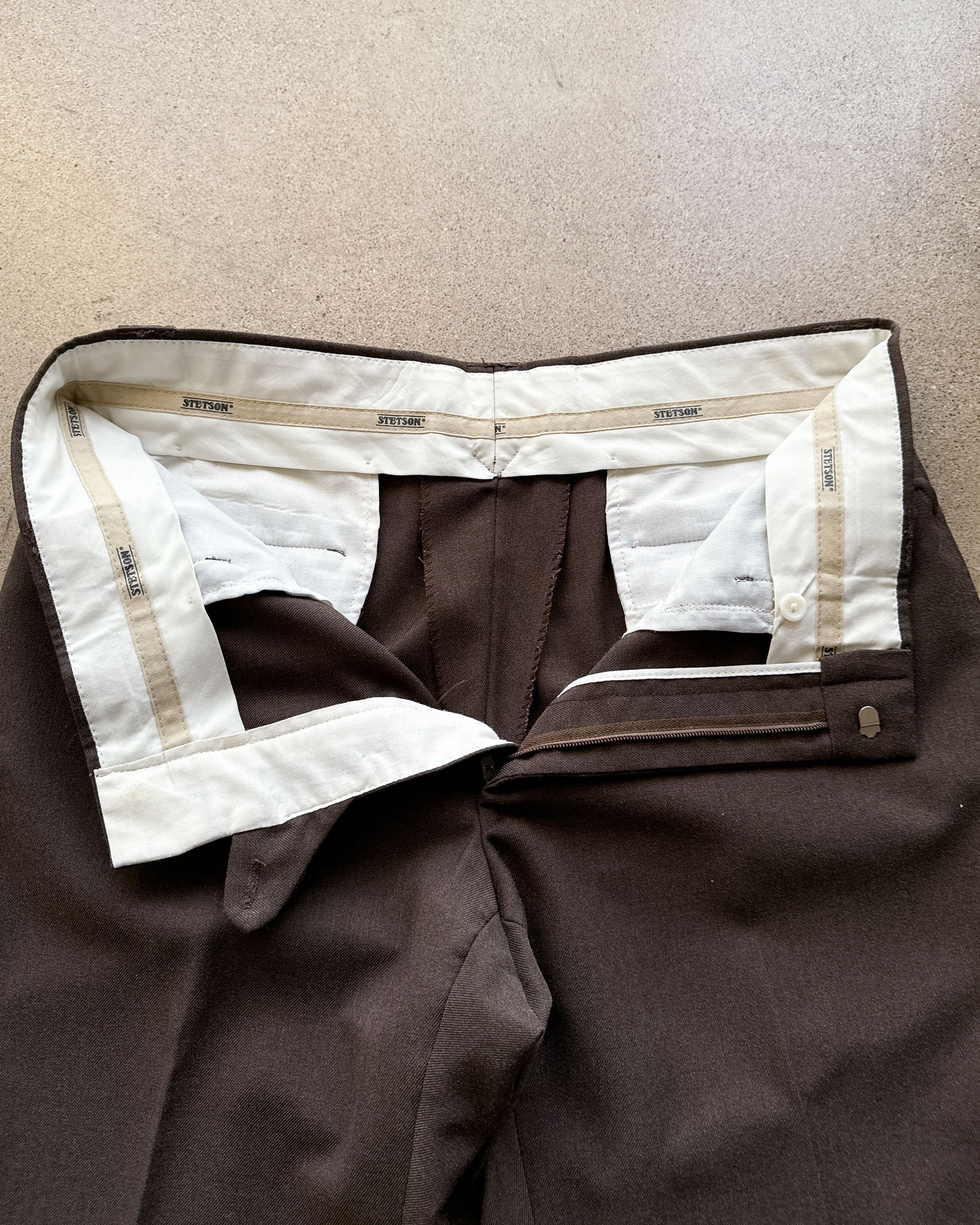 Vintage Vintage 1970s Stetson Western Pants Brown Men's 36 Flared Size US 36 / EU 52 - 2 Thumbnail