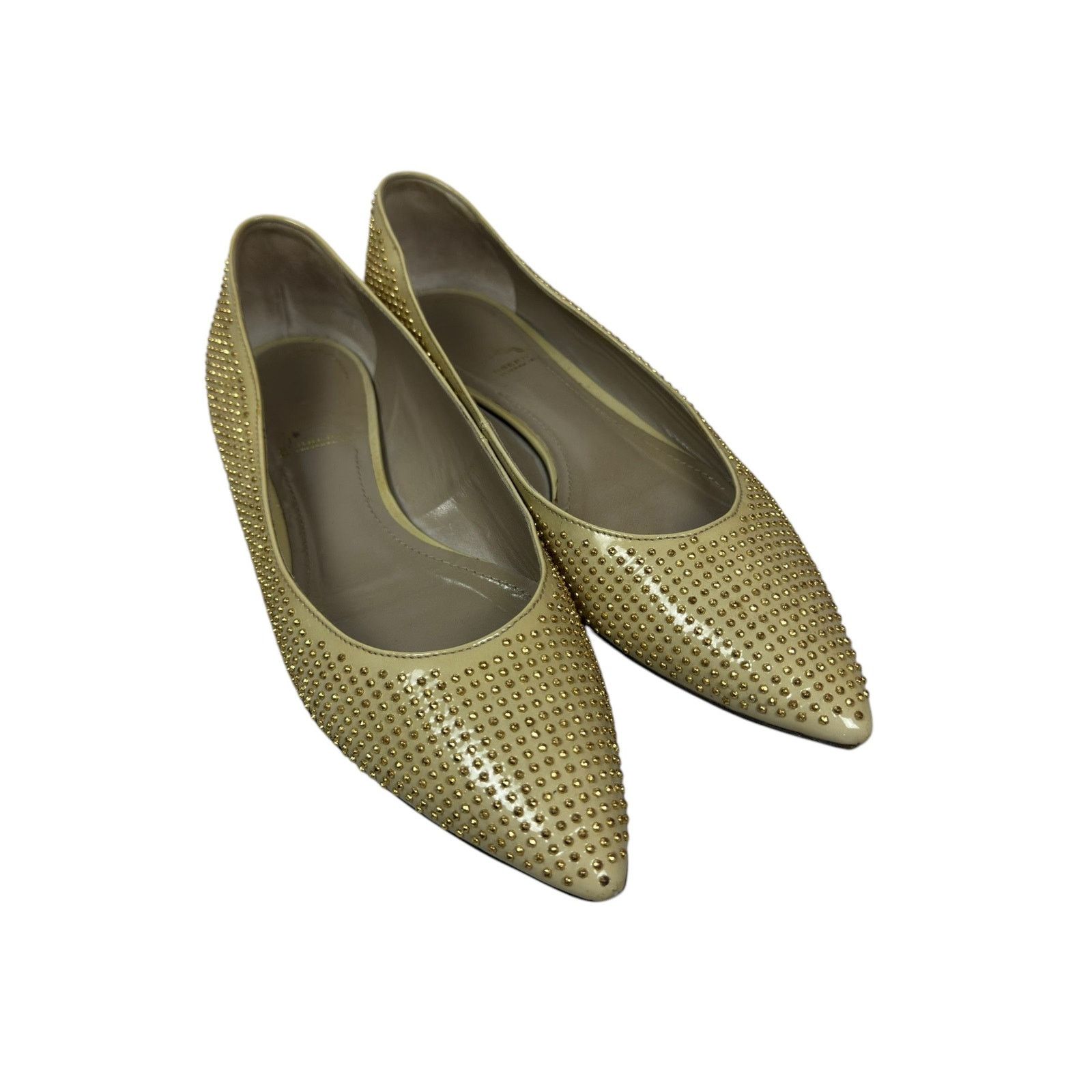 Burberry Burberry Beige Patent Leather Flat Shoes 38 Size US 8 / IT 38 - 2 Thumbnail