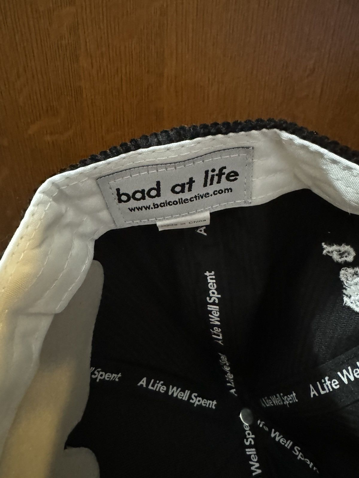 Revenge BAD Bad at Life SnapBack Script Corduroy Black Hat - New Size ONE SIZE - 5 Thumbnail