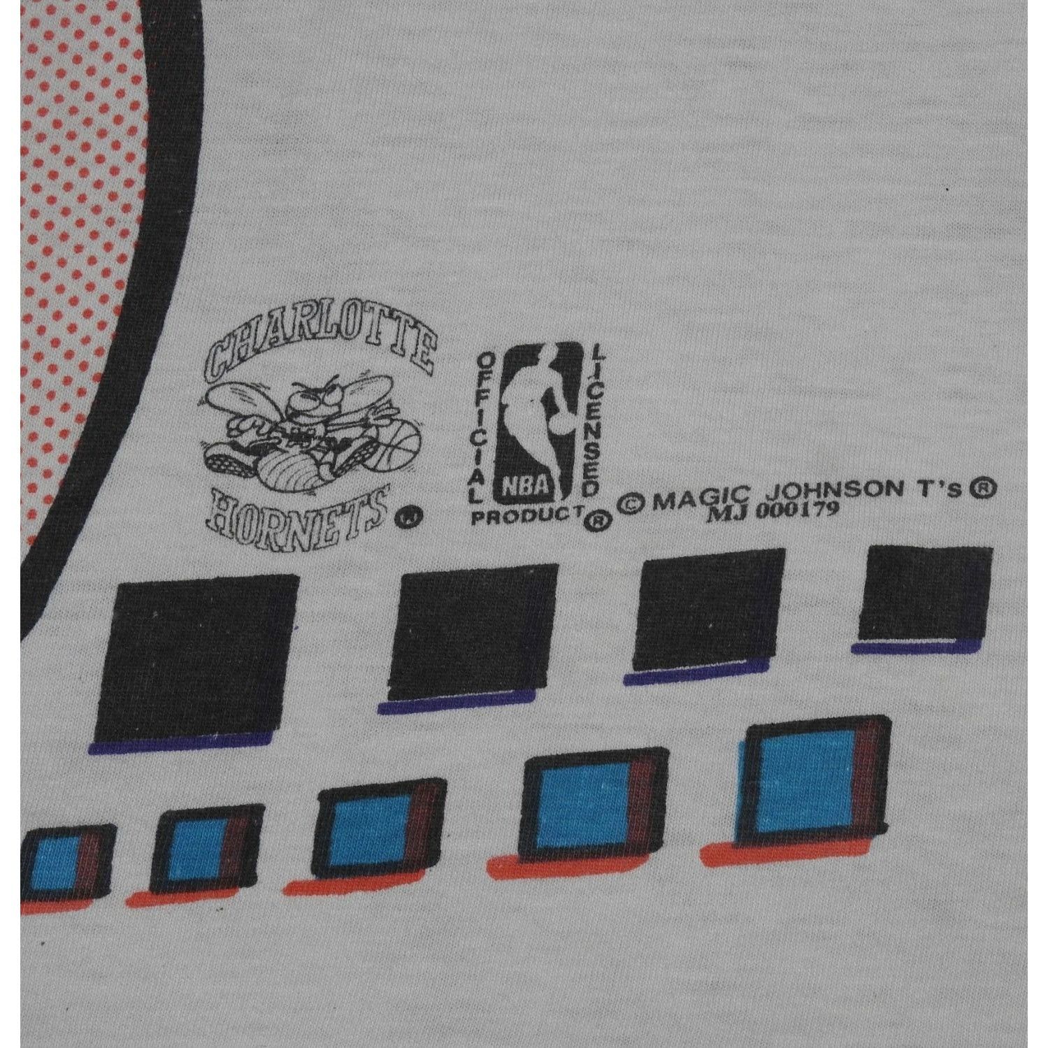 Other Vintage 90s Charlotte Hornets Magic Johnson Single Stitch T- Size US M / EU 48-50 / 2 - 2 Thumbnail