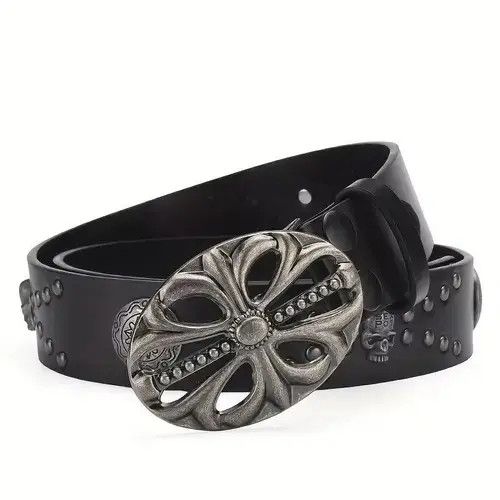 Other PU Leather Belt Riveted 120 cm Size ONE SIZE - 1 Thumbnail