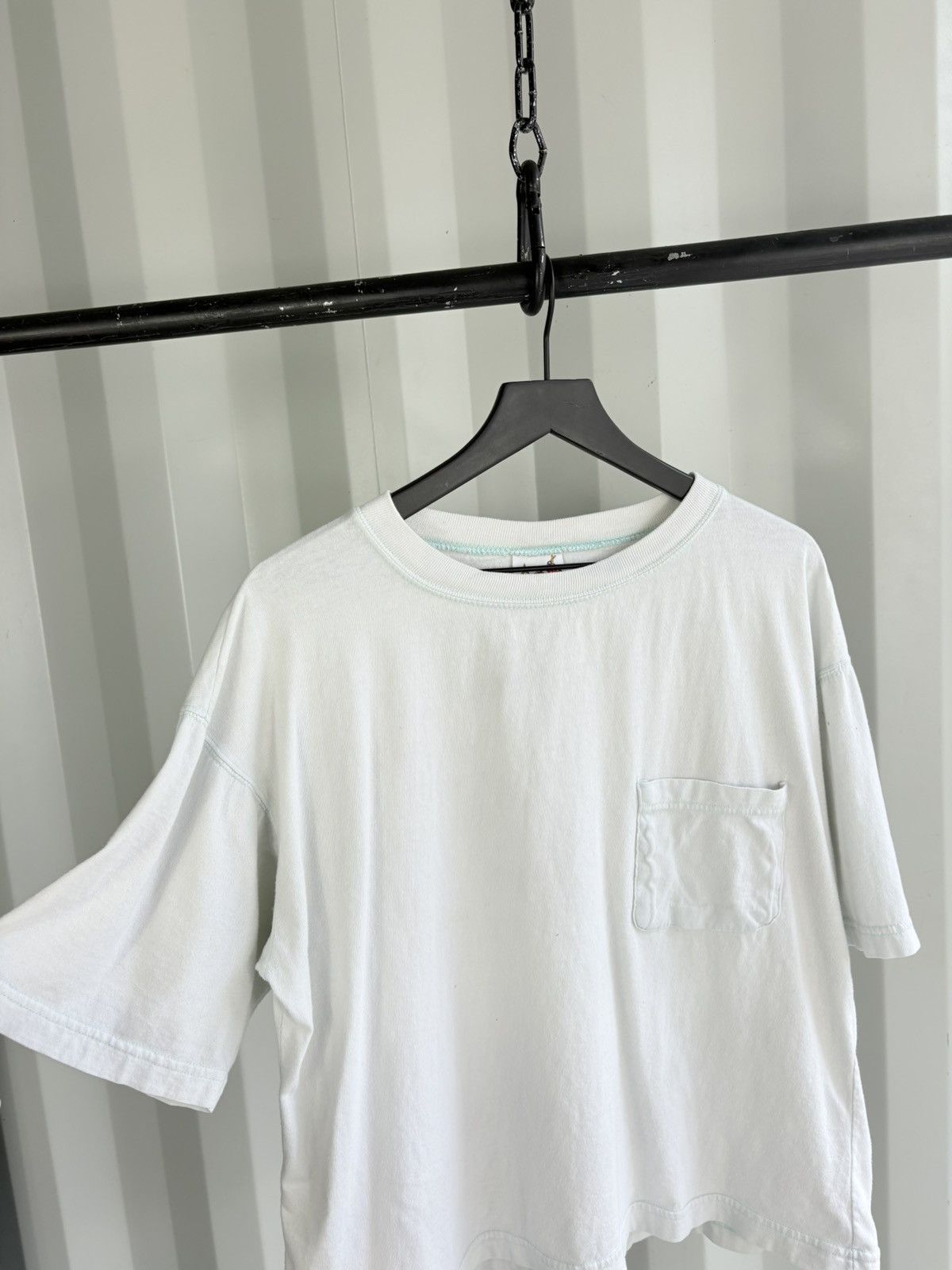Vintage Vintage Blank Faded Shirt Distressed Boxy Pocket Band Grunge Size US XL / EU 56 / 4 - 6 Thumbnail