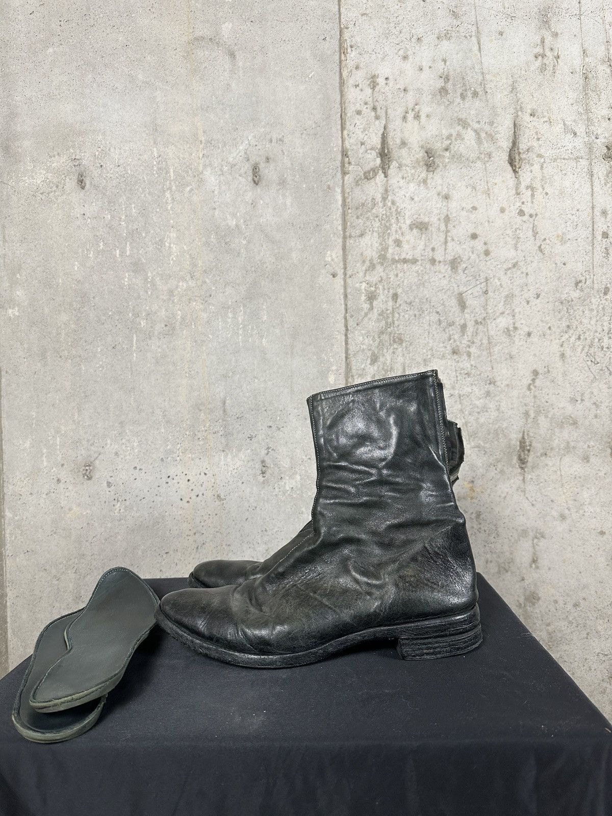 Carol Christian Poell Diagonal Zip Boots Size US 12 / EU 45 - 2 Thumbnail
