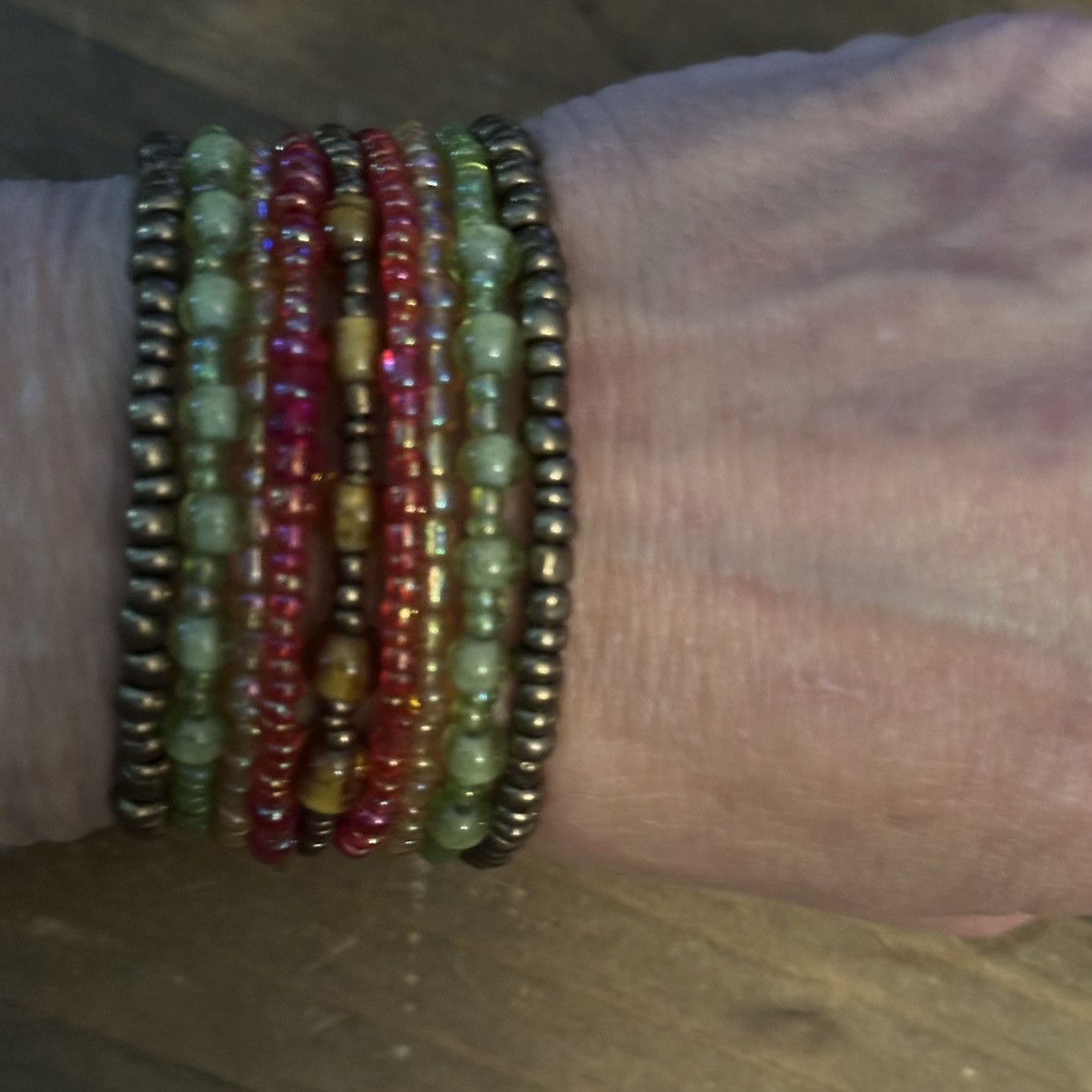 Other Multi strand multicolor bead cuff bracelet Size ONE SIZE - 3 Thumbnail