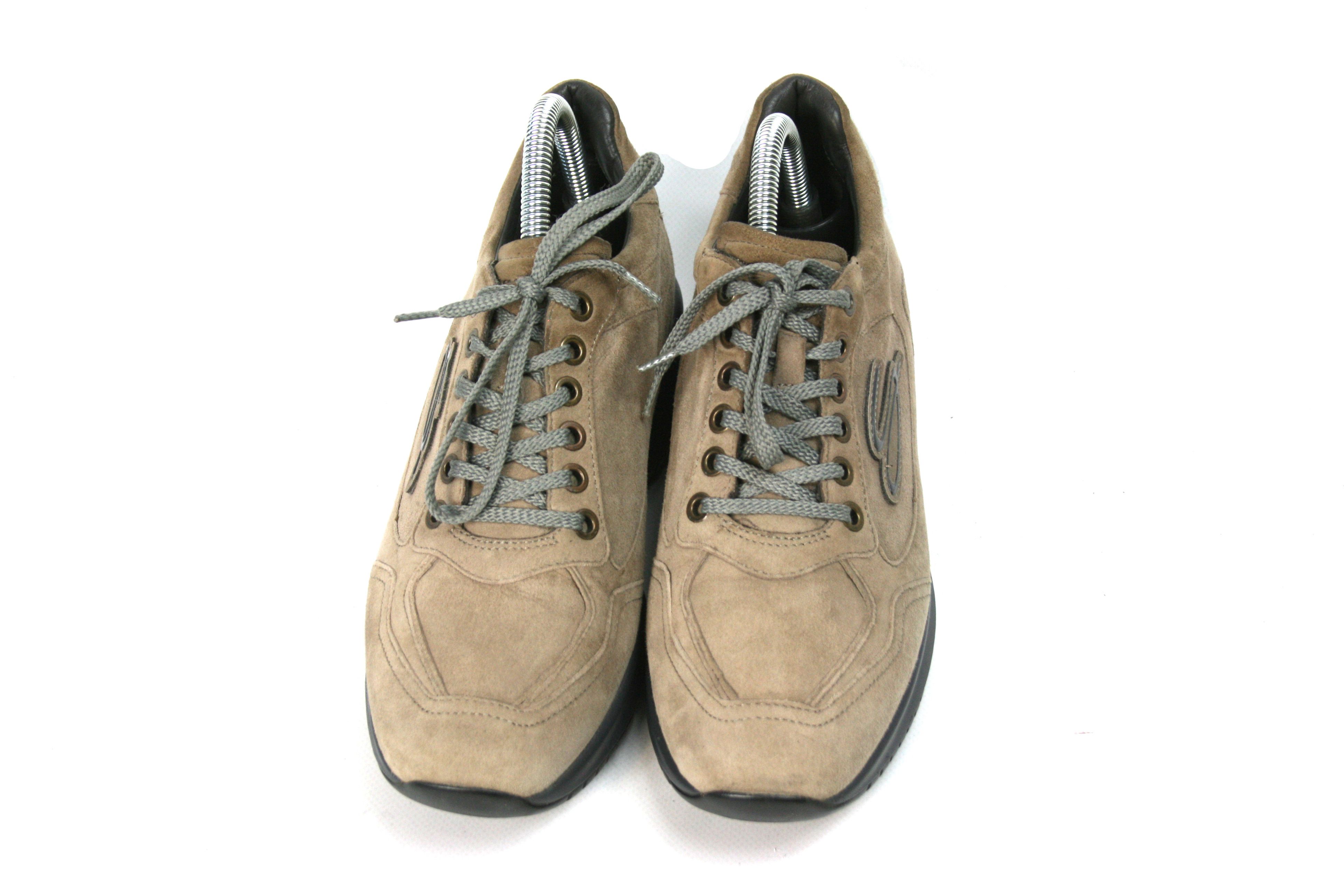 Santoni Club Suede S Logo Sneakers Size US 9.5 / IT 39.5 - 6 Thumbnail