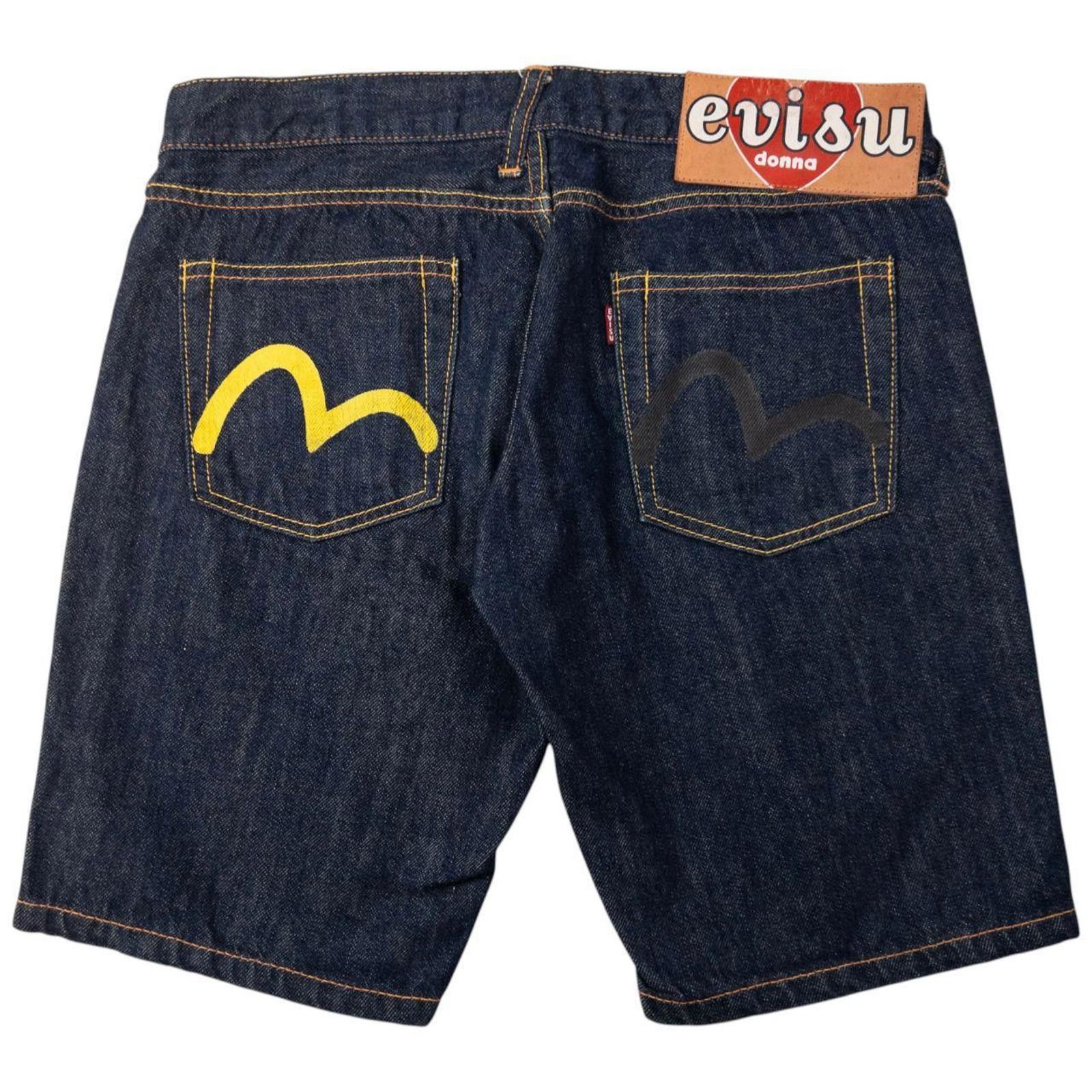 Vintage Evisu Donna Double Gull Japanese Denim Shorts W30