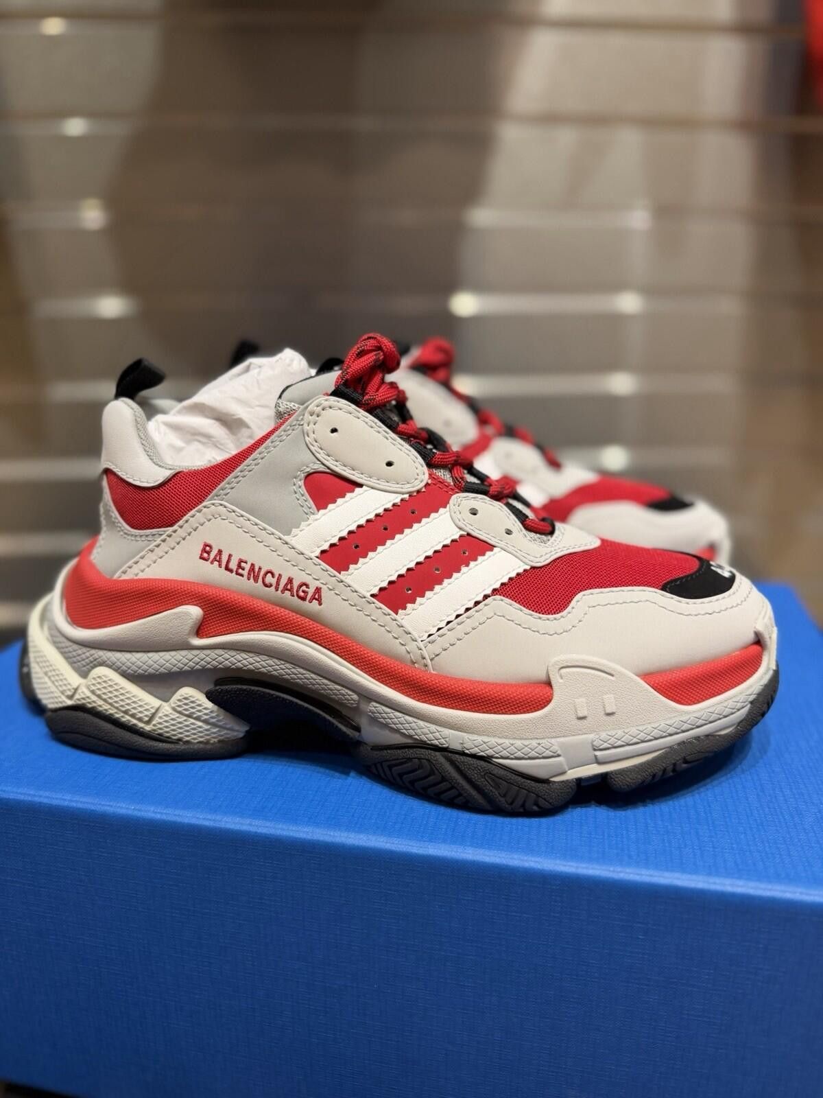 Balenciaga Adidas x Balenciaga Triple S Sneaker 'Red Grey 7US/40EU New Size US 7 / EU 40 - 3 Thumbnail